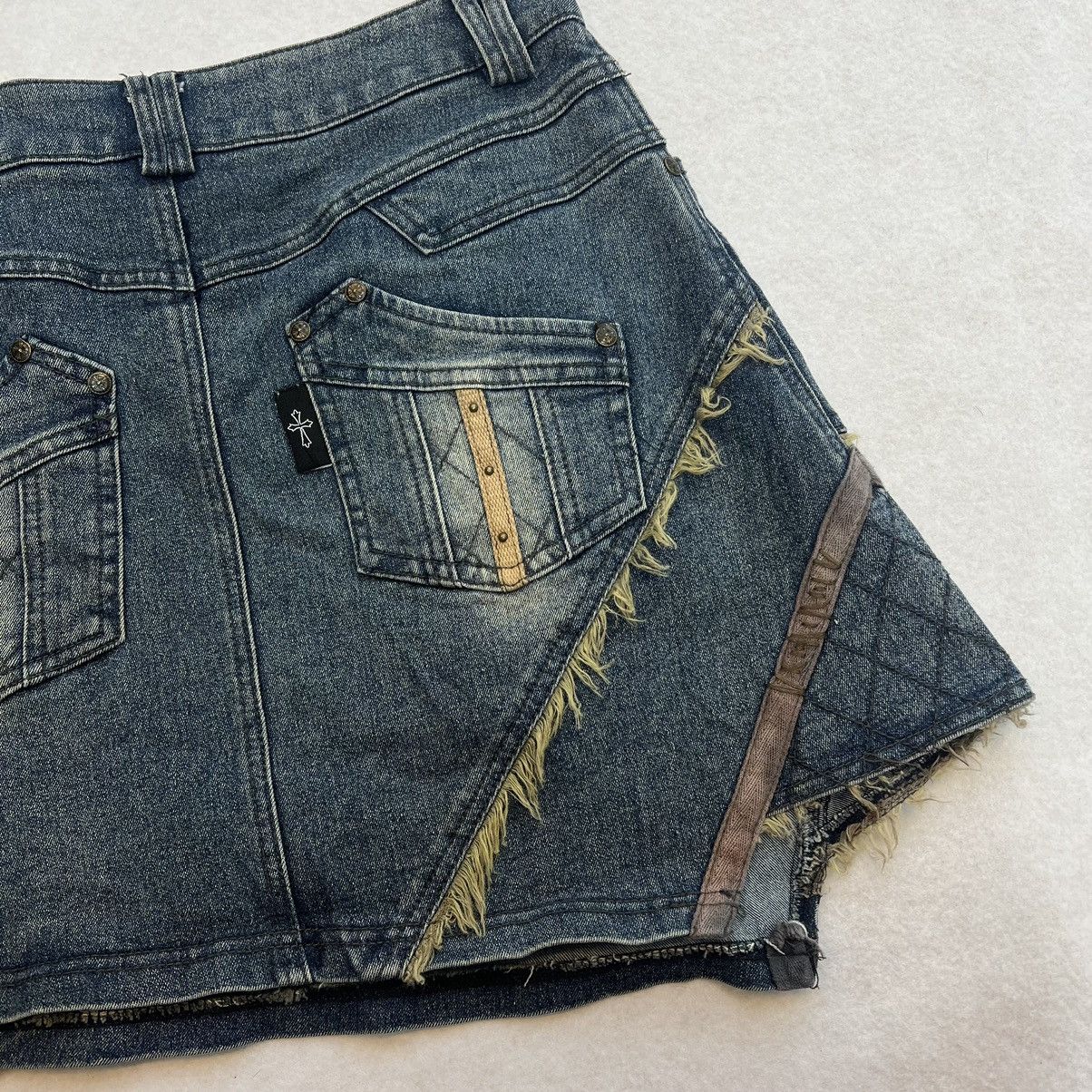 Japanese Brand × Le Grande Bleu (L.G.B.) Ozz Croce Denim Skirt Size 28" / US 6 / IT 42 - 7 Thumbnail