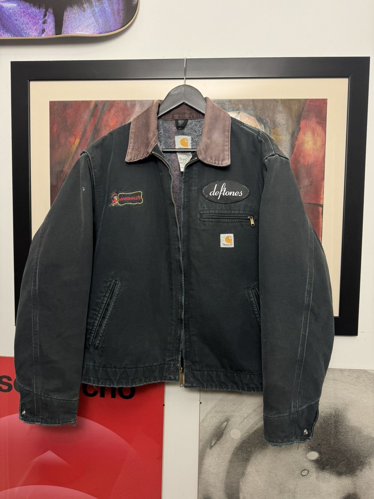 Carhartt RARE Vintage 90s Carhartt Detroit Jacket Black Deftones Fade Size US M / EU 48-50 / 2 - 2 Thumbnail
