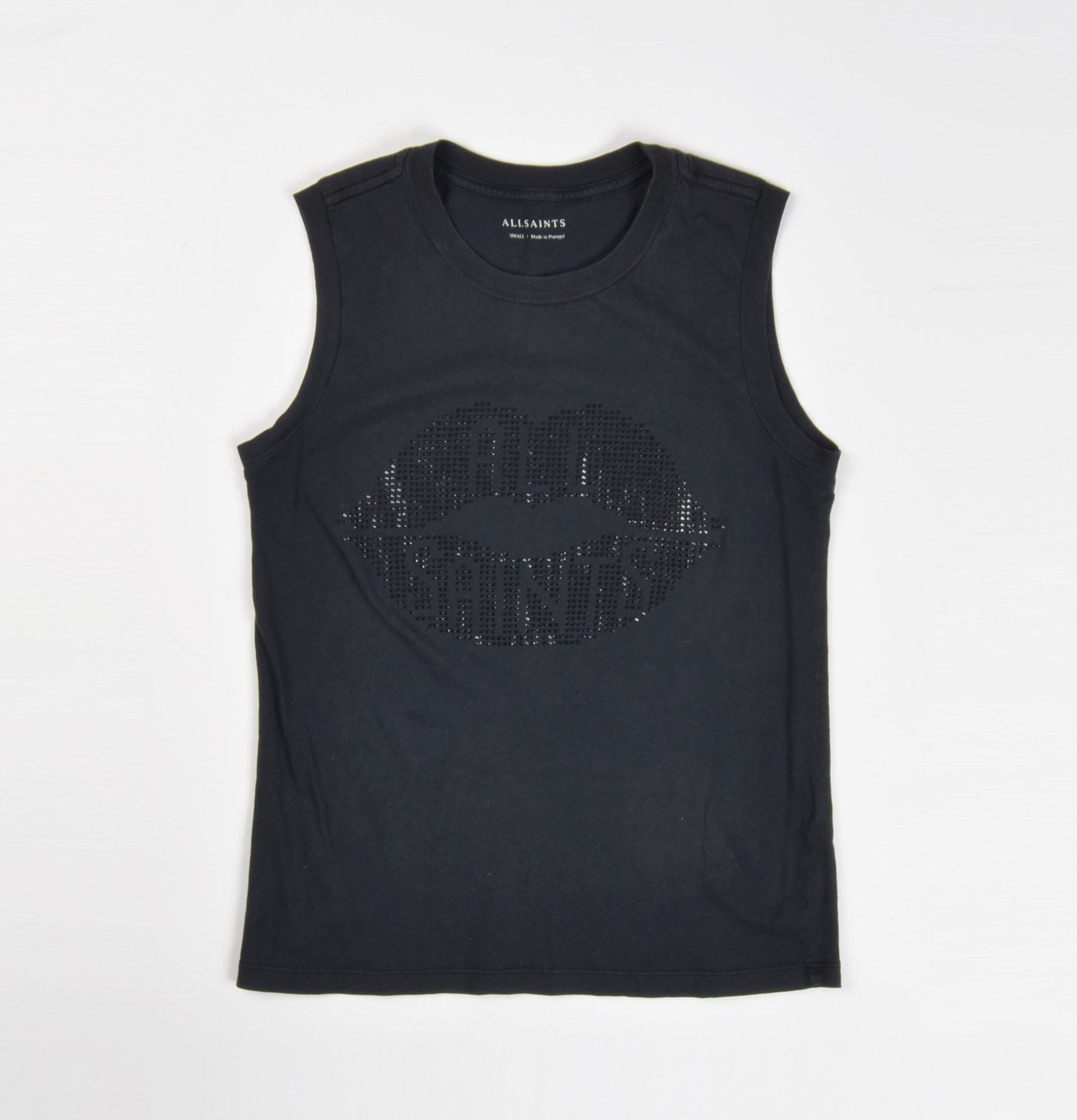 Allsaints Allsaints Sleeveless Crystal Lips Logo Top Size S / US 4 / IT 40 - 1 Thumbnail