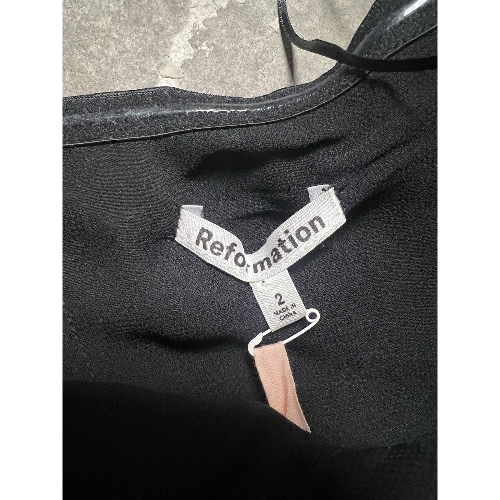 Reformation Reformation x New York City Ballet Jaclyn Satin Top Black 2 Size XS / US 0-2 / IT 36-38 - 5 Thumbnail