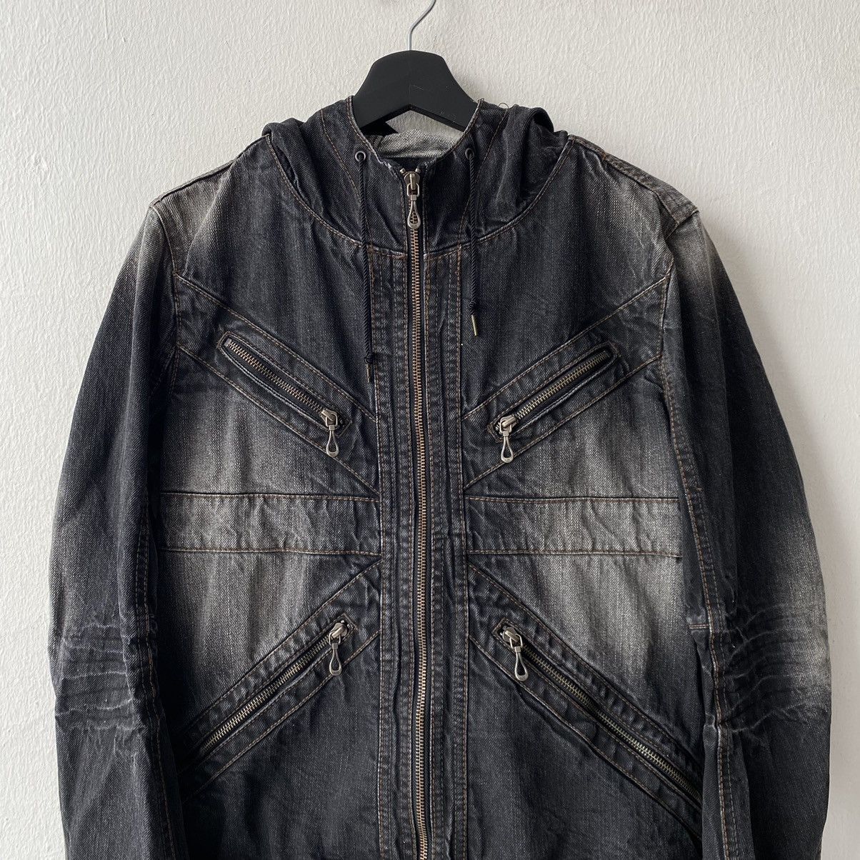 If Six Was Nine Ncfm Nicole Club Multipocket Punk Denim Hoodie Jacket Size US S / EU 44-46 / 1 - 4 Thumbnail