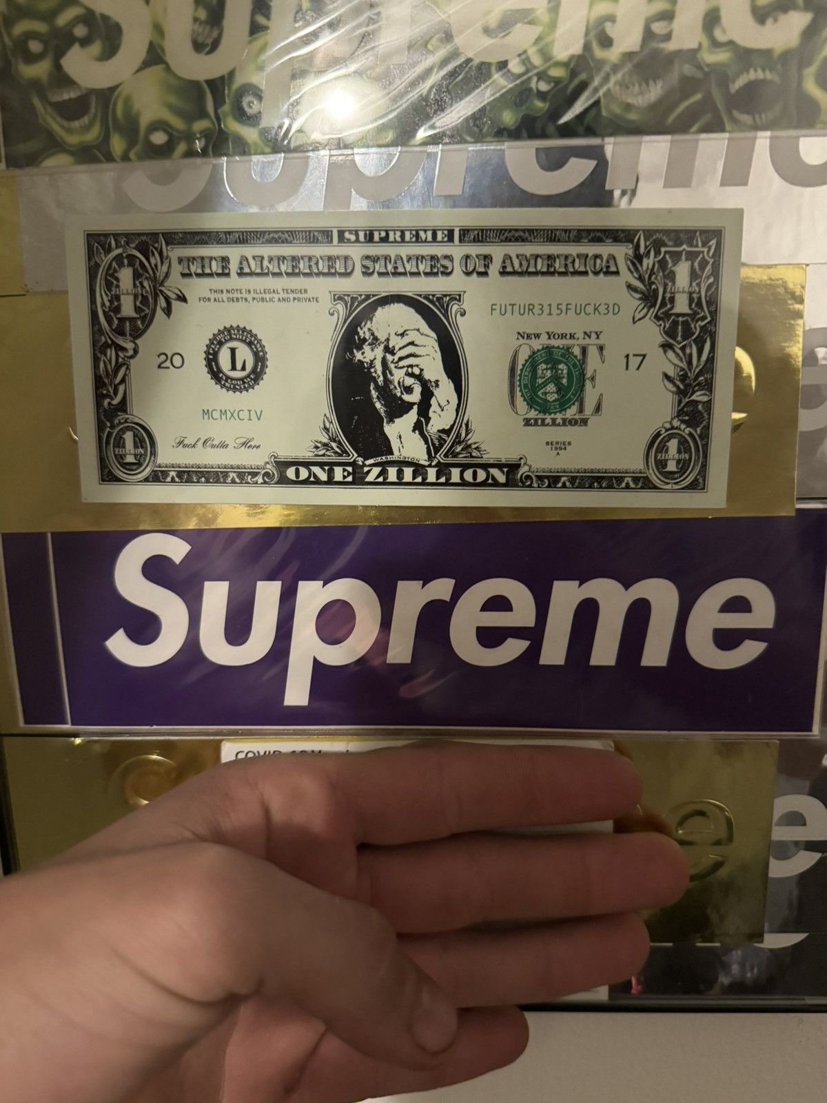 Supreme supreme three 6 mafia Purple box logo ( misprint ) Size ONE SIZE - 1 Preview
