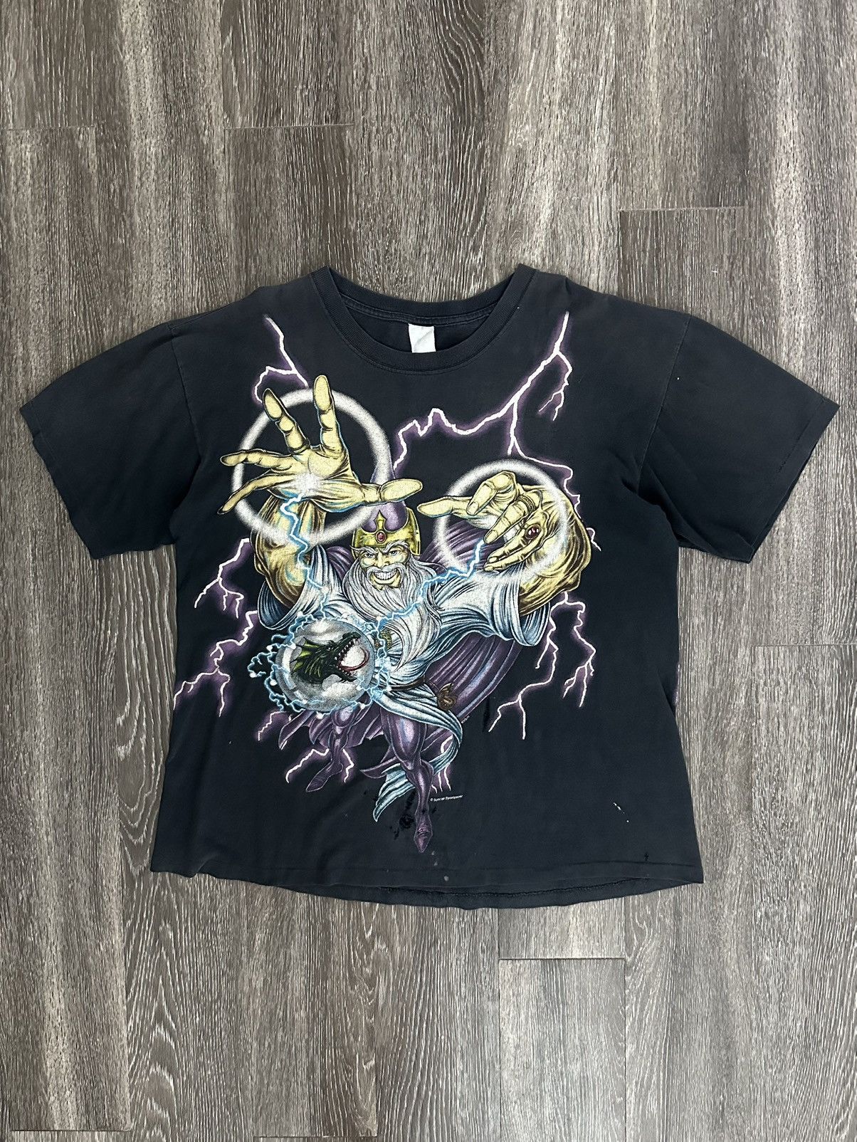 USA Thunder Wizard Thrashed Sunrise Sportswear Tee