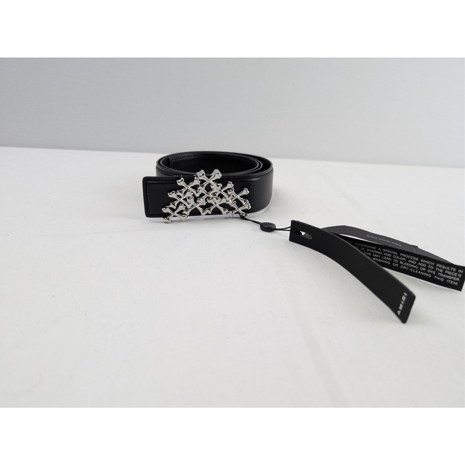 o1rshd1 Size: 85 / Bones Stacked Belt in Black