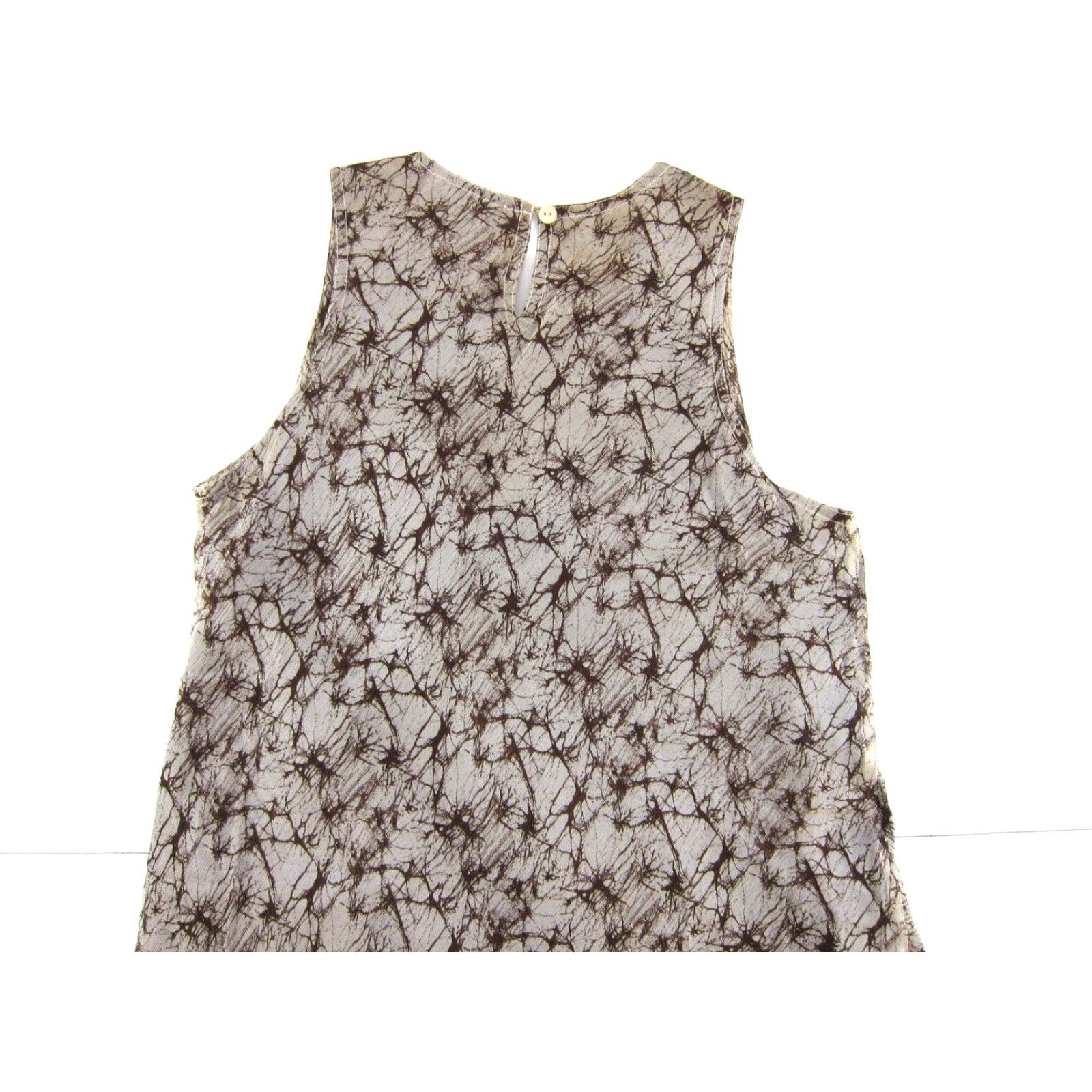 Vintage Tracy M. Silk Brown Tie Dye Sleeveless Midi Sheath Shift Tank Dress M Size M / US 6-8 / IT 42-44 - 5 Thumbnail