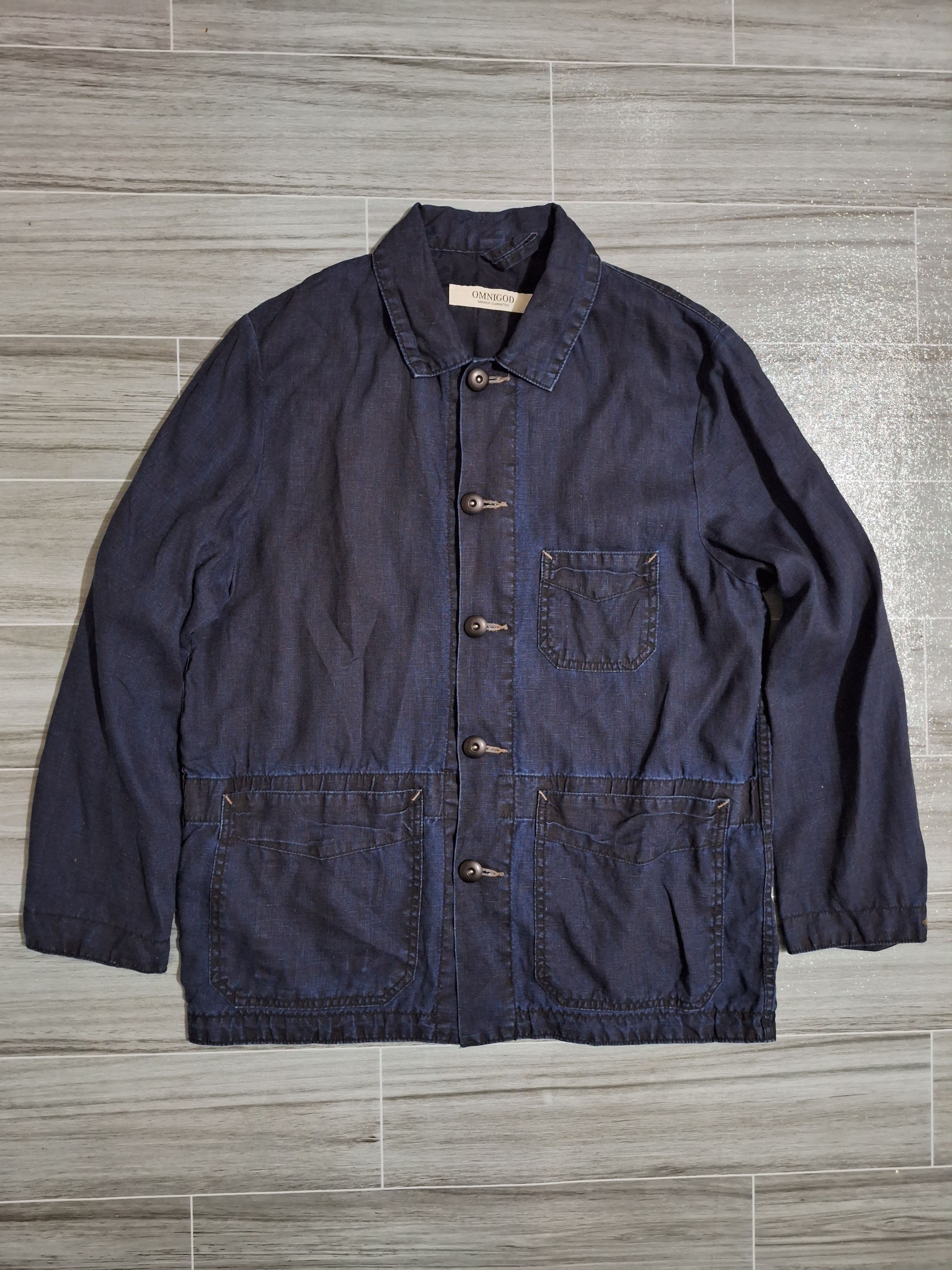 image of Omnigod - Chore Jacket in Indigo Blue, Men's (Size Medium)