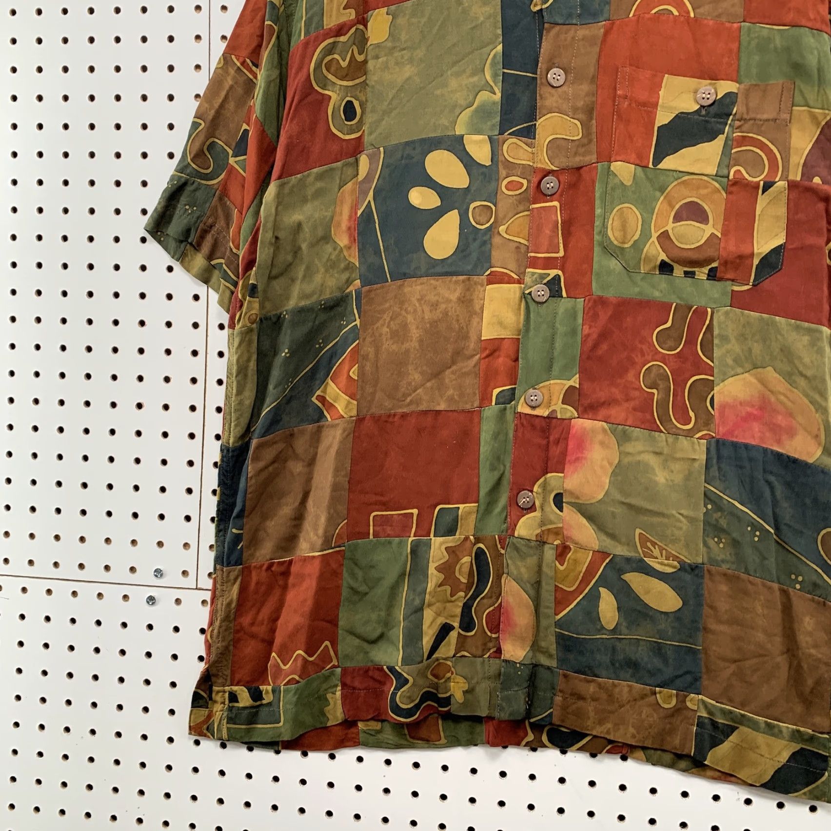 The Territory Ahead VTG Territories Ahead Rayon Button-Up Shirt Mens Medium Multicolor Casual Short Sleeve Shirt 90s Theme Mens Size US M / EU 48-50 / 2 - 3 Thumbnail