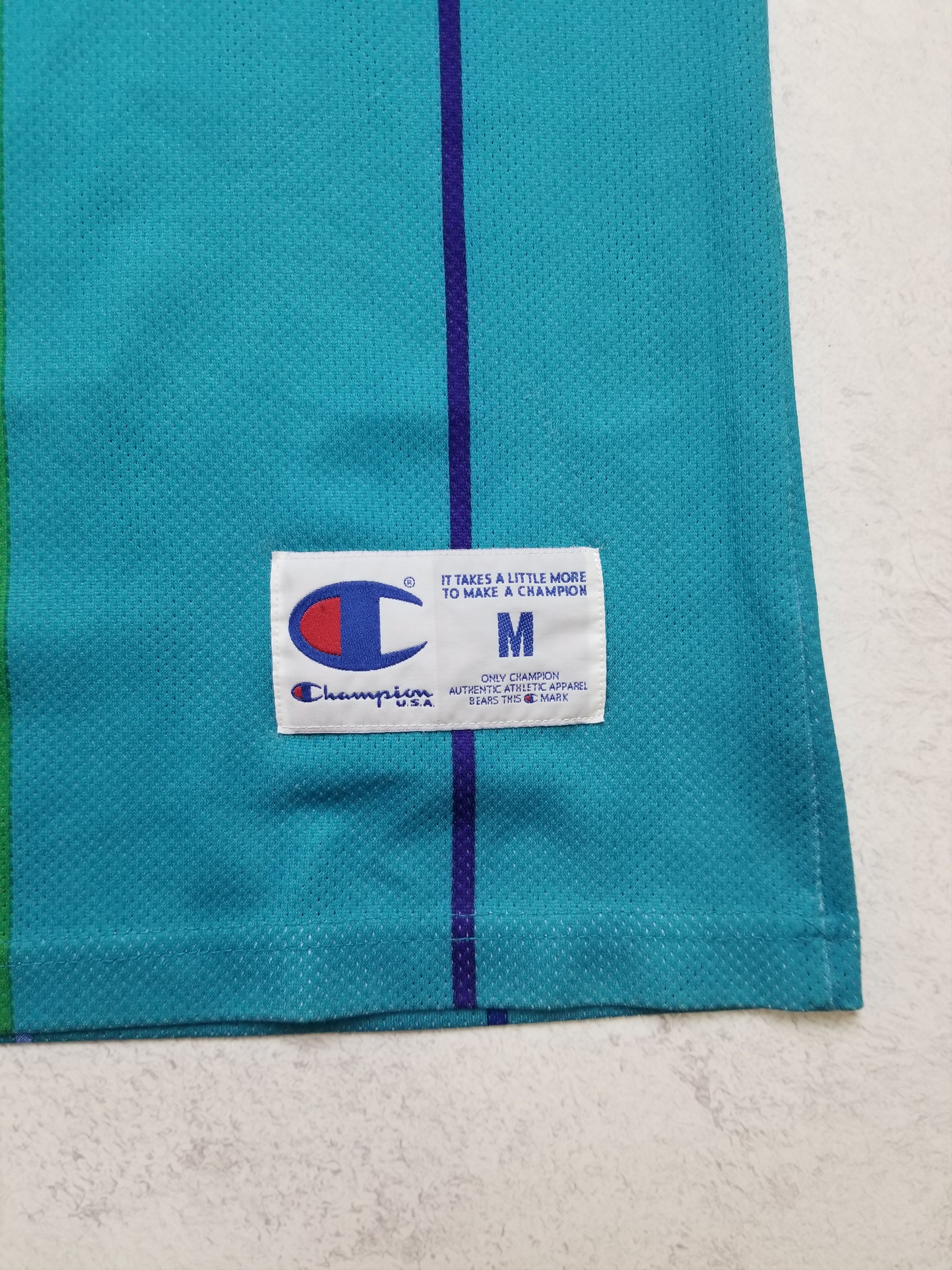 Champion Charlotte Hornets #1 Muggsy Bogues Champion NBA jersey Size US M / EU 48-50 / 2 - 12 Thumbnail