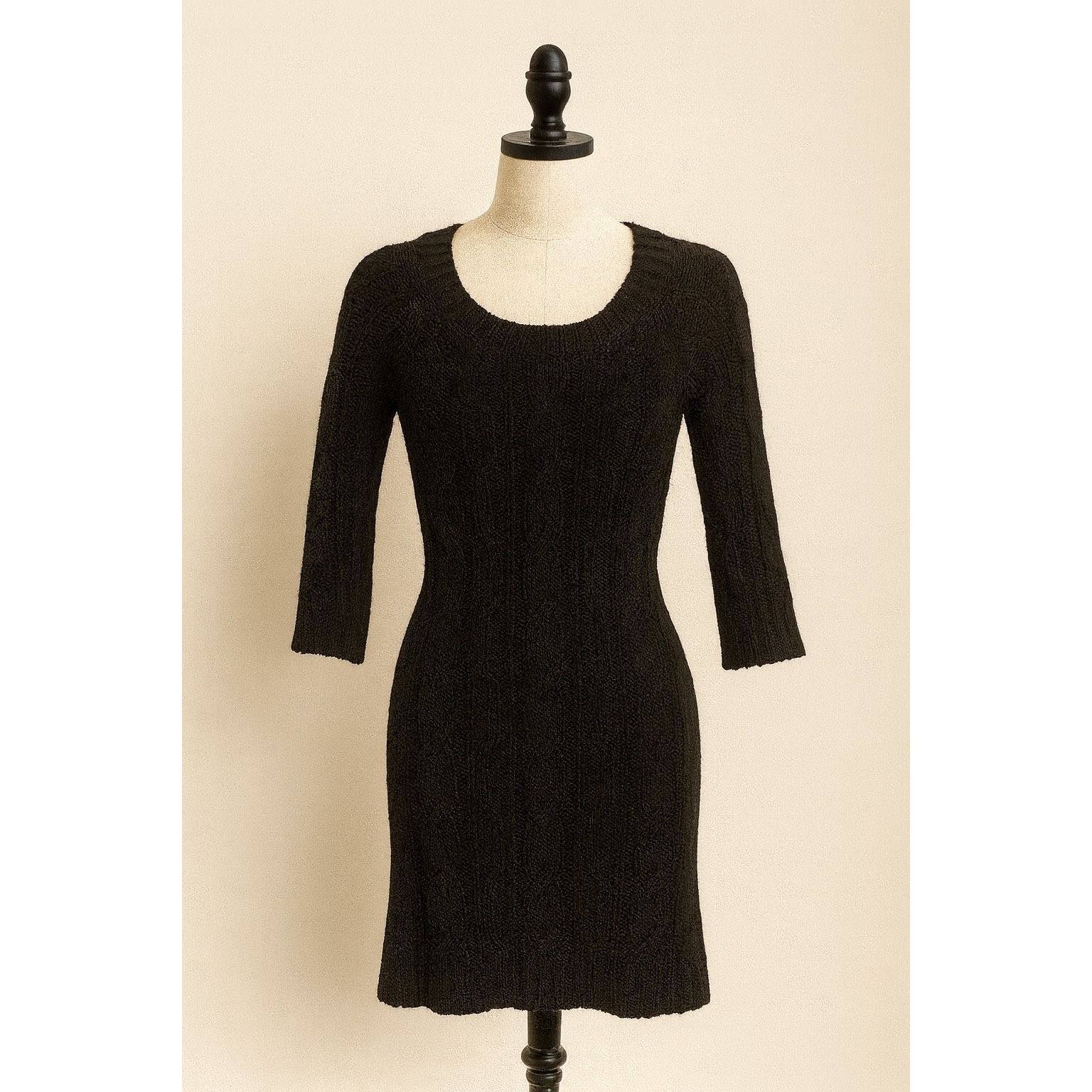 Other Roxy Black Cable Knit Sweater Dress XS Size XS / US 0-2 / IT 36-38 - 1 Thumbnail