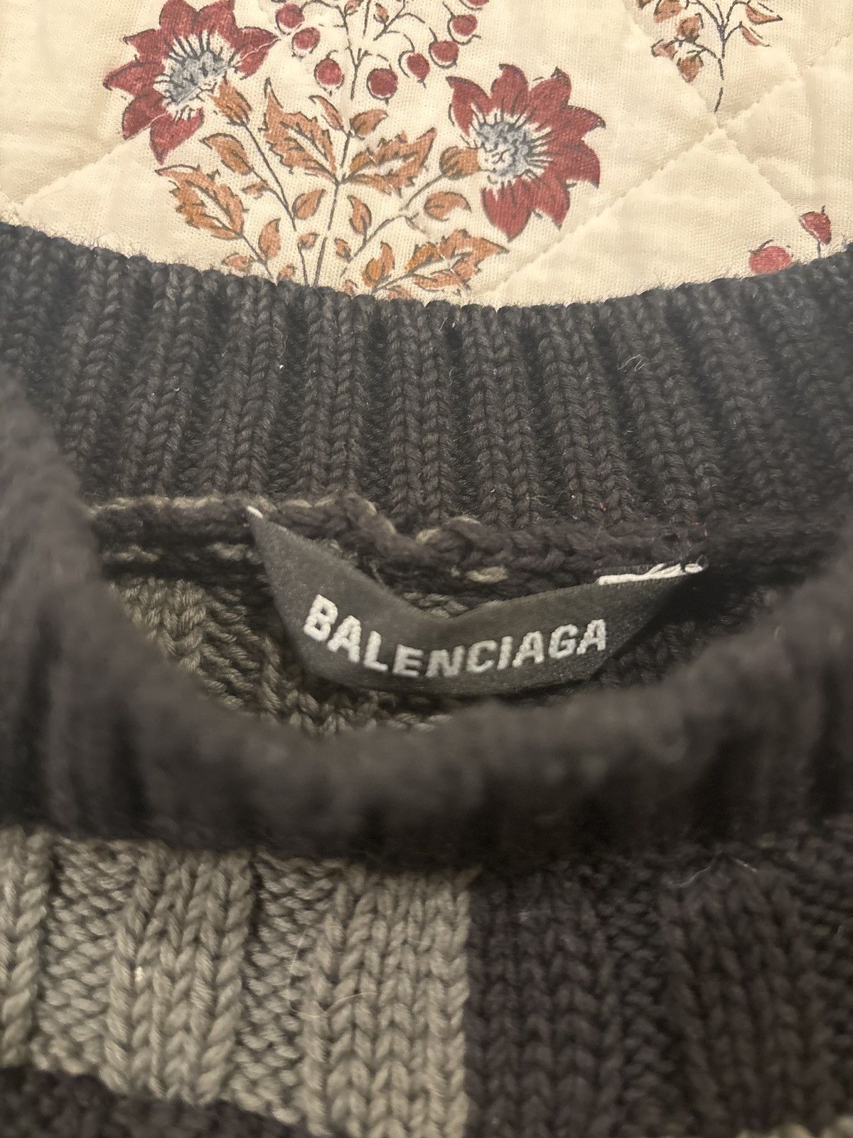 Balenciaga Balenciaga checkered knit sweater Size US XS / EU 42 / 0 - 5 Thumbnail