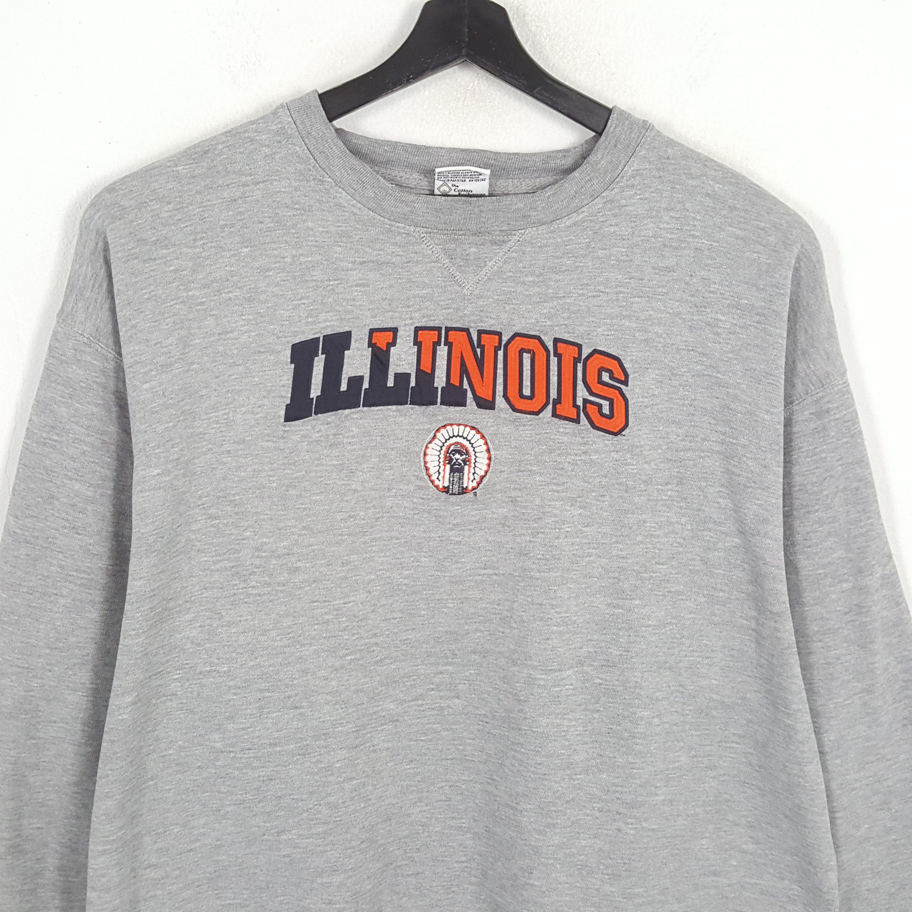 NFL × Vintage ILLINOIS NFL Center Design Streetwear Style Sweatshirt Size US XXL / EU 58 / 5 - 2 Thumbnail