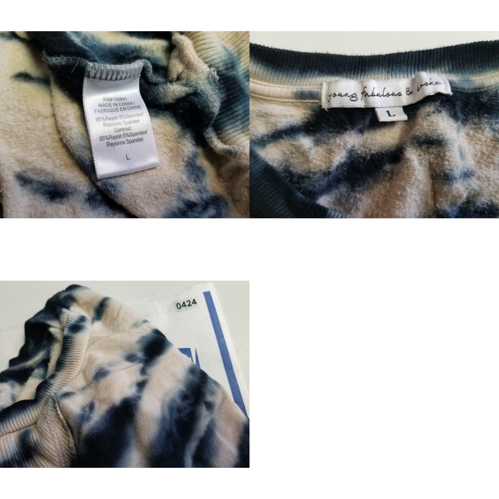 Young Fabulous & Broke Young Fabulous & Broke Crewneck Tie Dye Multi Color Size Large Top Blouse Size L / US 10 / IT 46 - 8 Thumbnail