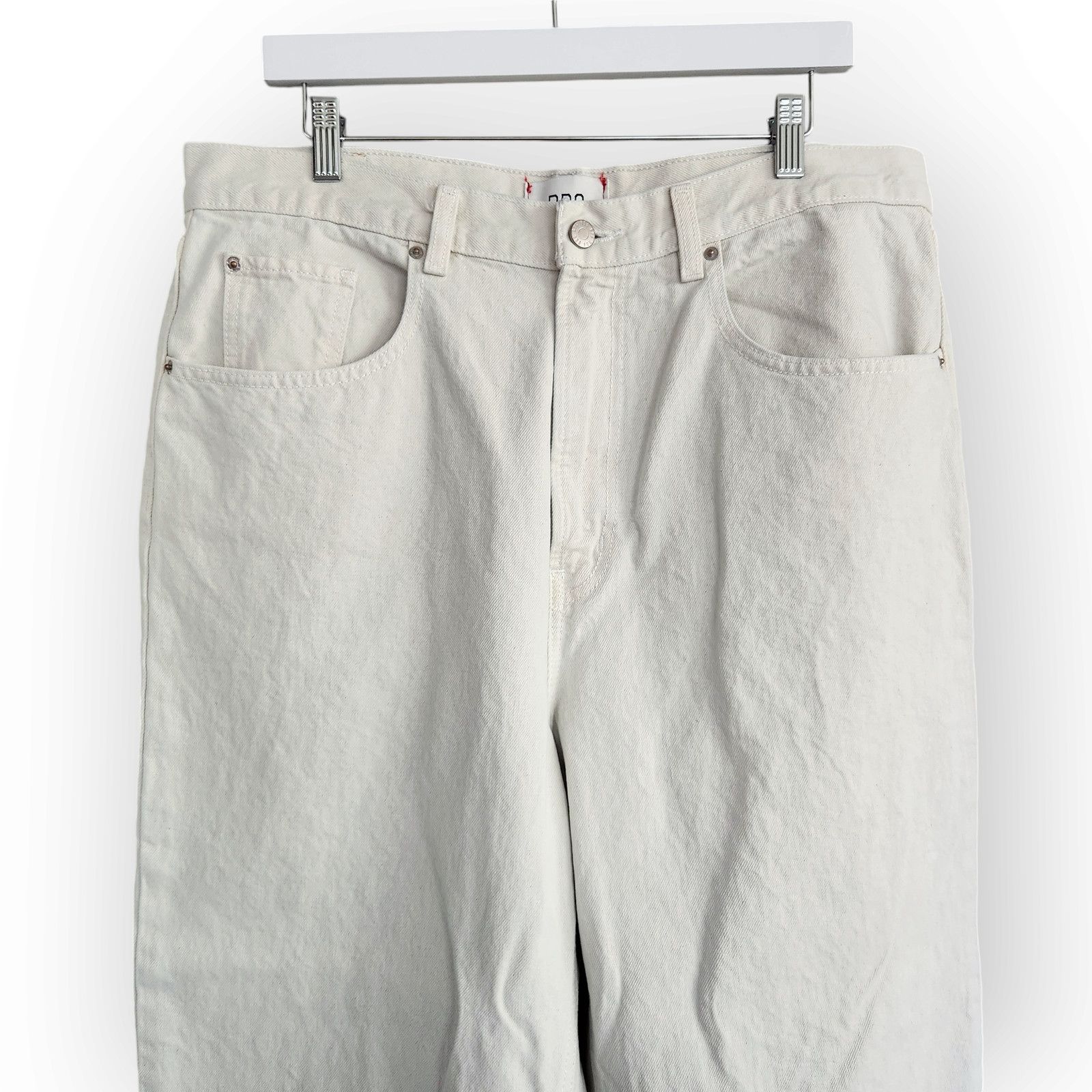 Bdg BDG Urban Outfitters Cream High Waisted Baggy Jeans 34 Size 40" / US 18 - 2 Thumbnail