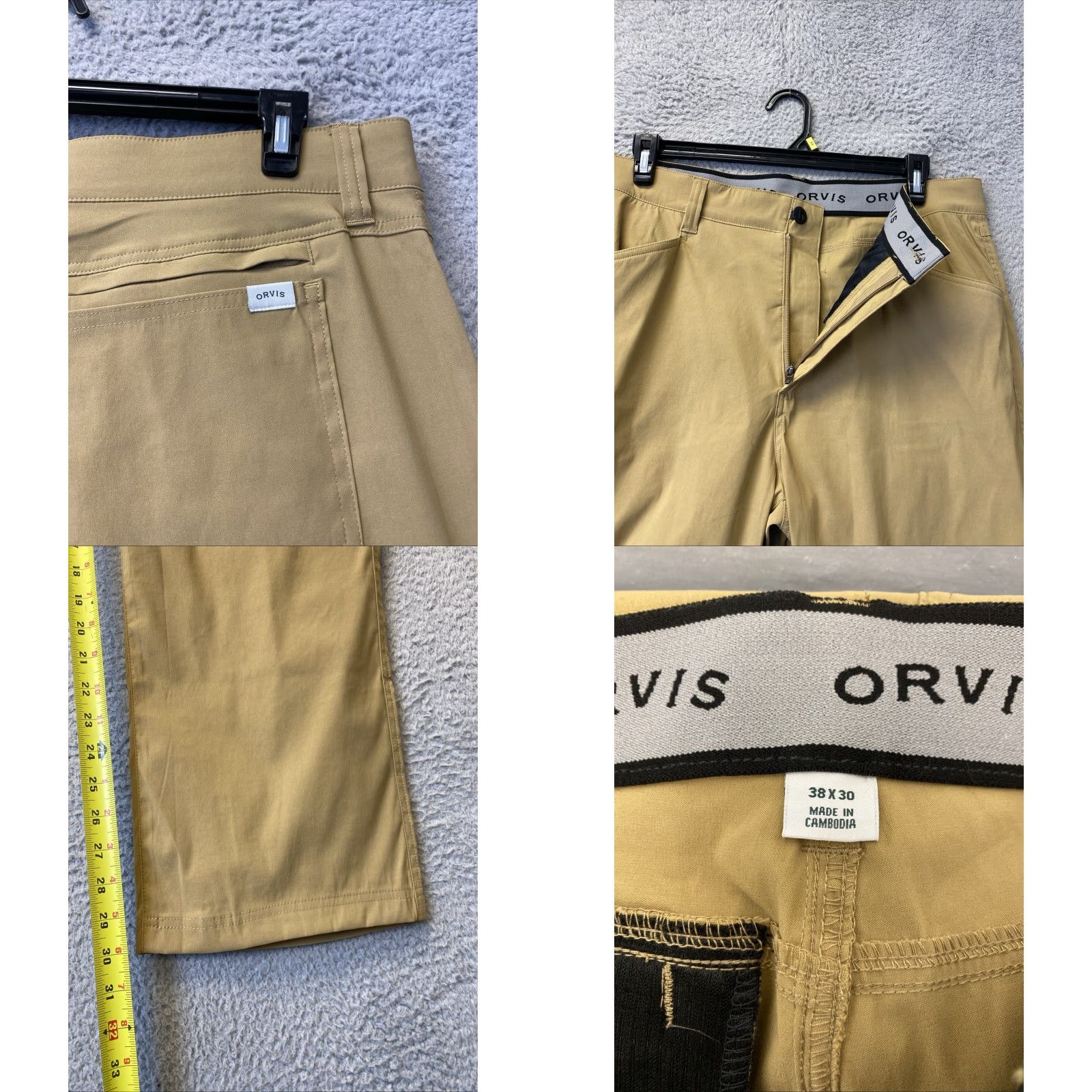 Orvis VINTAGE Orvis Mens Pants 36x30 Chino Casual Hiking Fishing Stretch Lightweight Black Summer Men Size US 36 / EU 52 - 8 Thumbnail
