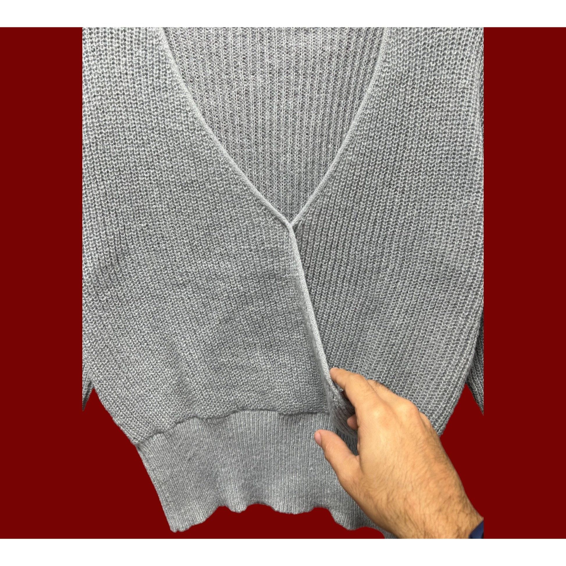 Other Cupshe - Women's Sweater Surplice Neck Rib Tops Long Sleeve Size L / US 10 / IT 46 - 13 Thumbnail
