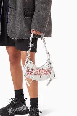 Balenciaga XS Le Cagole DIY Metal Shoulder Bag in Arena Lambsk Size ONE SIZE - 3 Thumbnail