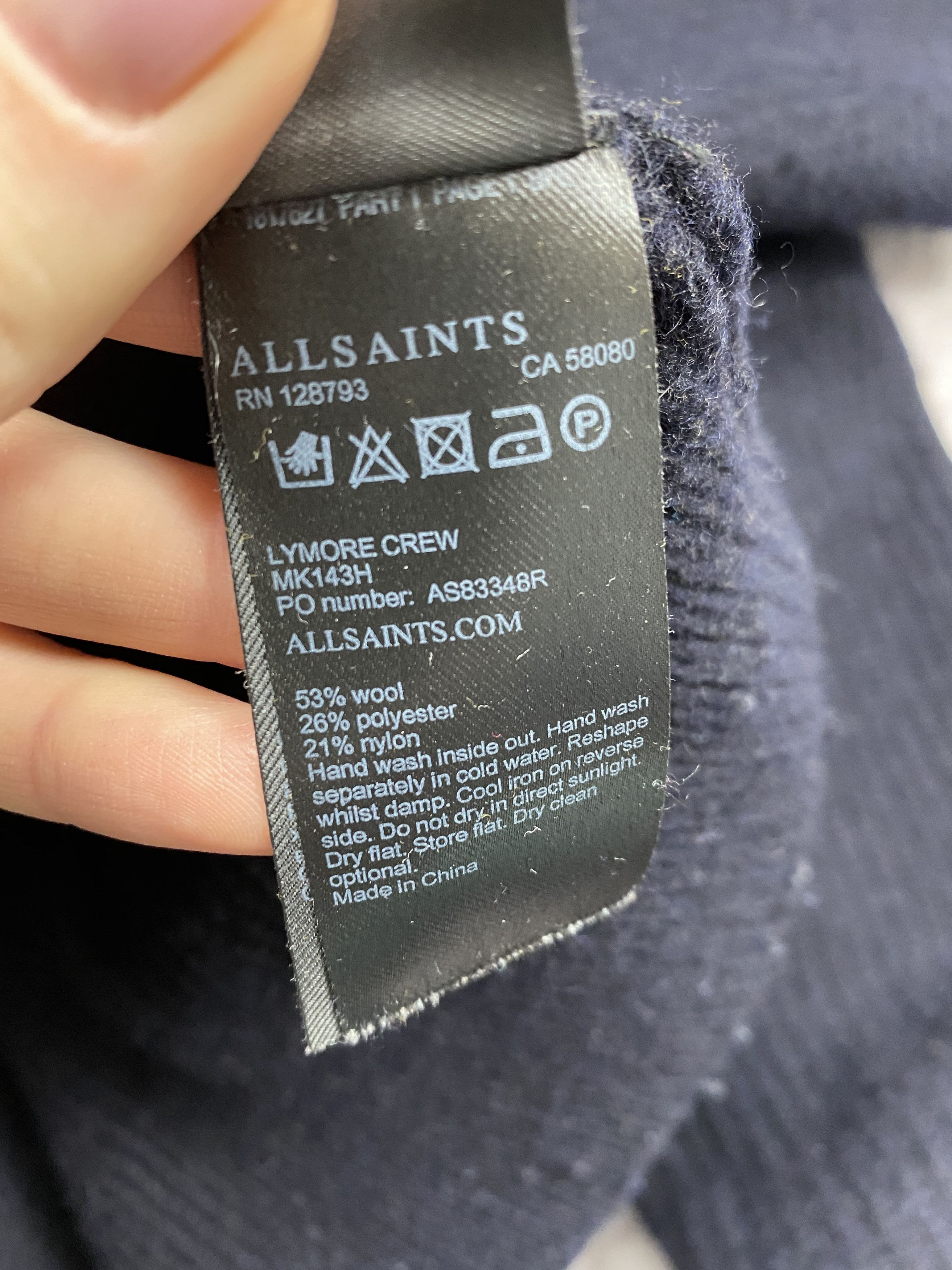 Allsaints × Vintage Allsaints Lymore Vintage Crew Neck Wool Knit Sweater y2k Size US L / EU 52-54 / 3 - 6 Thumbnail