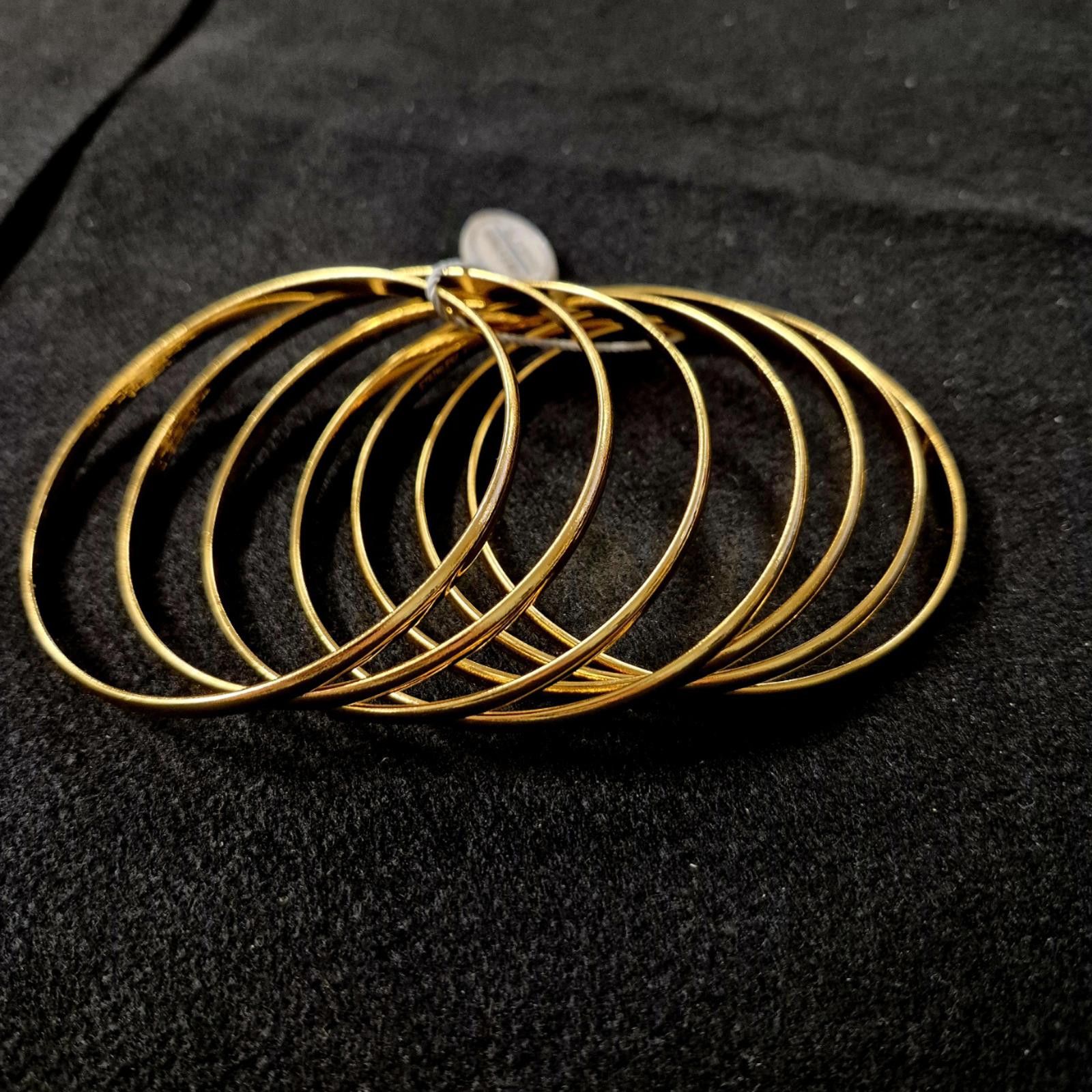 Other STEELTIME 18K Gold Plated Stainless Steel Bangle Set 7 Piece Size ONE SIZE - 3 Thumbnail