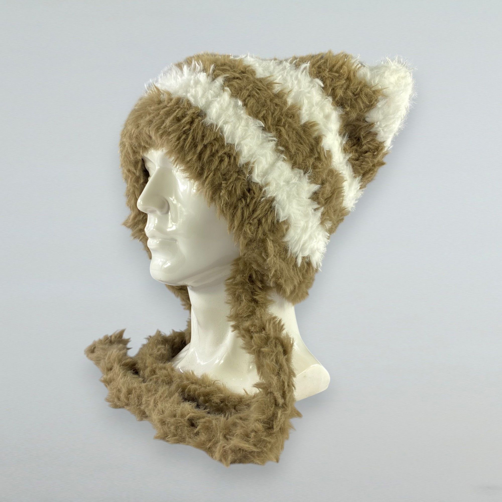 Japanese Brand Faux Fur Ear Beanie Earflap Hat Snowcap Size ONE SIZE - 2 Thumbnail