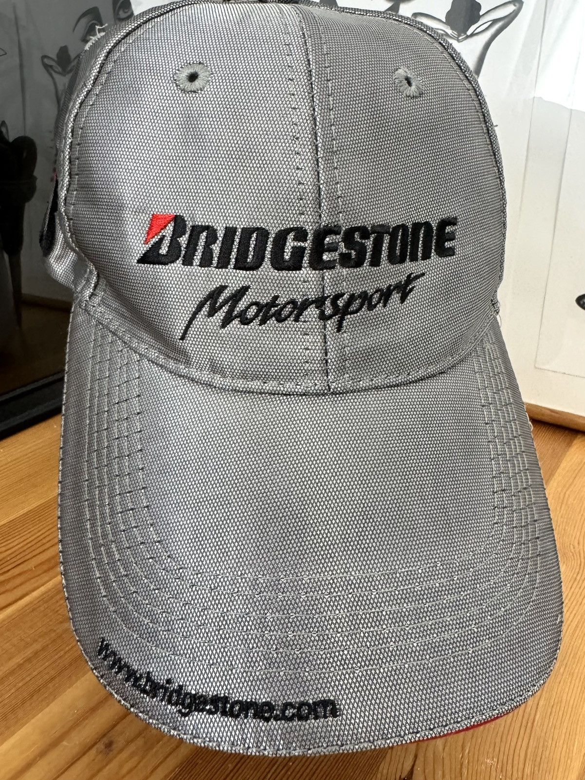 Vintage Vintage Bridgestone Motorsport Racing Silver Grey Cap Hat Size ONE SIZE - 2 Thumbnail