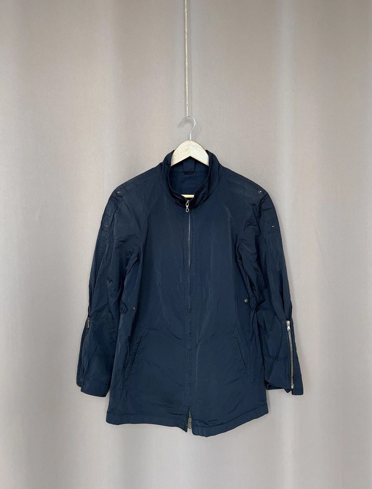 Brunello Cucinelli Brunello Cucinelli Jacket Womens Size 42 or M Navy Full Zip Size M / US 6-8 / IT 42-44 - 1 Thumbnail