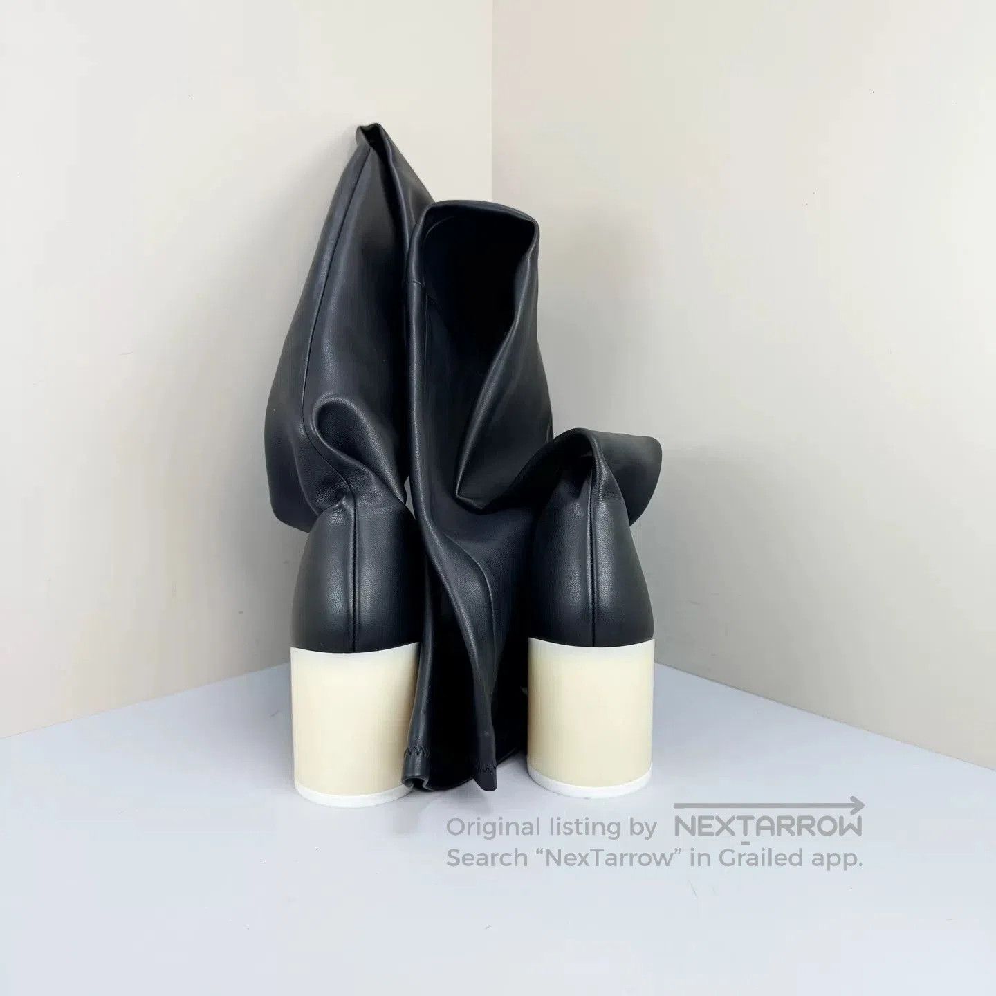 Maison Margiela Maison Margiela Black and White Long Boots. Size US 6 / IT 36 - 2 Thumbnail