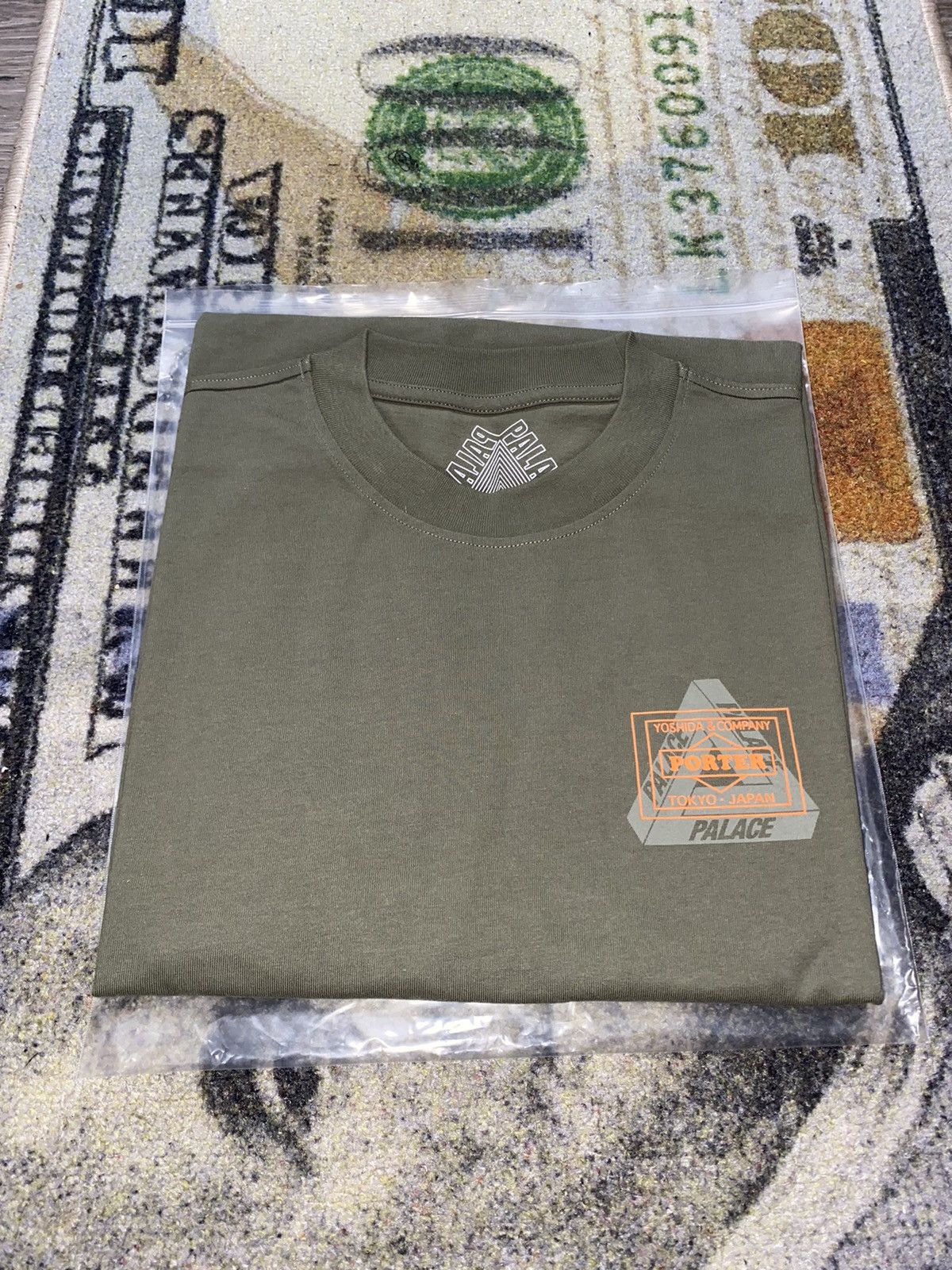 Palace × Porter Palace x Porter Logo Tee Olive | Grailed