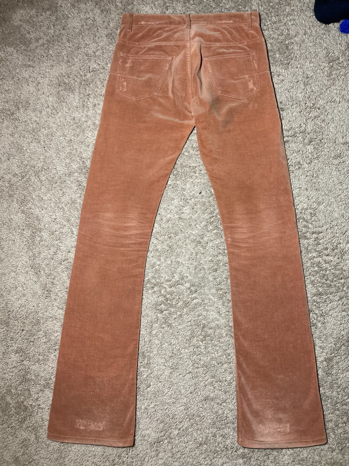 Dior AW05 Dior Velvet Peach Semi Flare Jeans Skinny 2005 Hedi Size US 27 - 11 Thumbnail