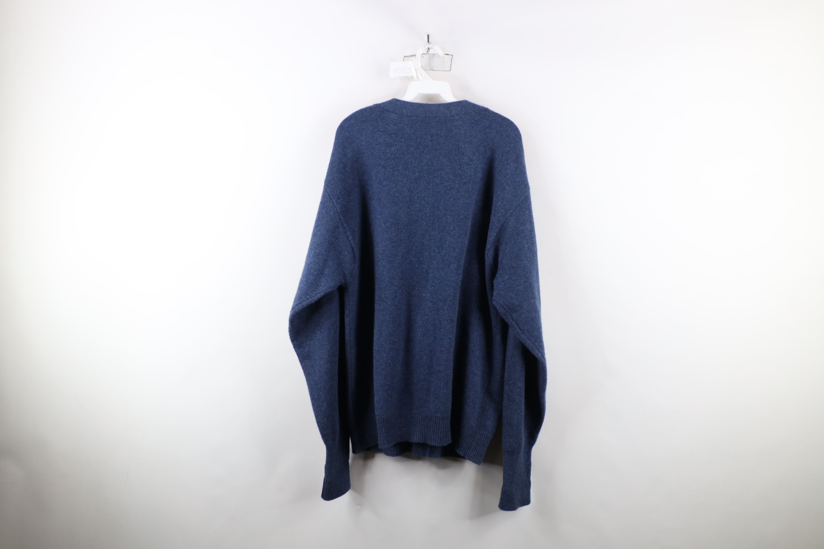 Vintage Vintage 90s Streetwear Knit Button Cardigan Sweater Blue Size US XL / EU 56 / 4 - 10 Thumbnail