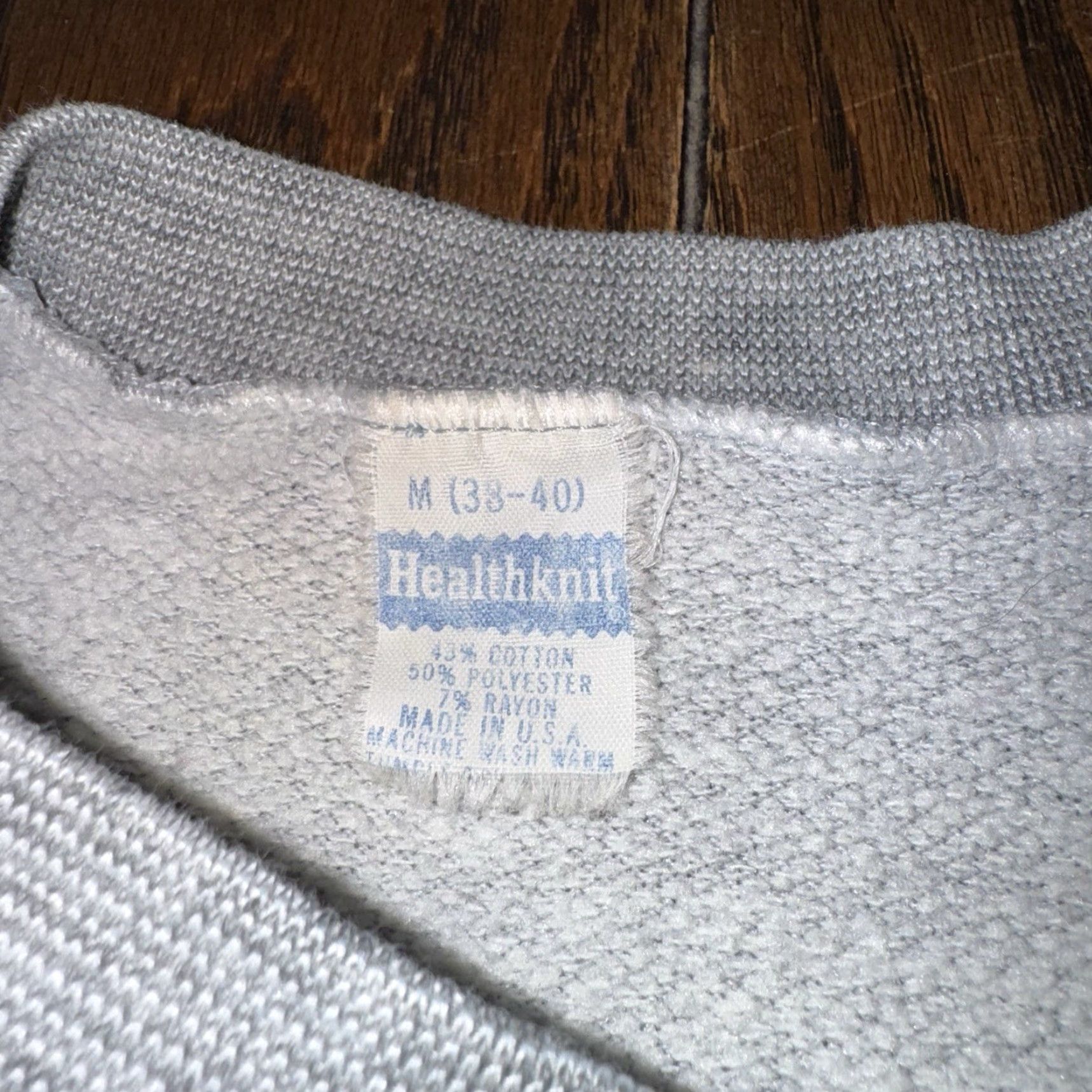 Vintage VINTAGE Healthknit Sweatshirt Beale St. Memphis 80s Home of the Blues Unisex Adults Gray M Crew Neck Pullover Graphic Print Long Sleeve Size US M / EU 48-50 / 2 - 4 Thumbnail
