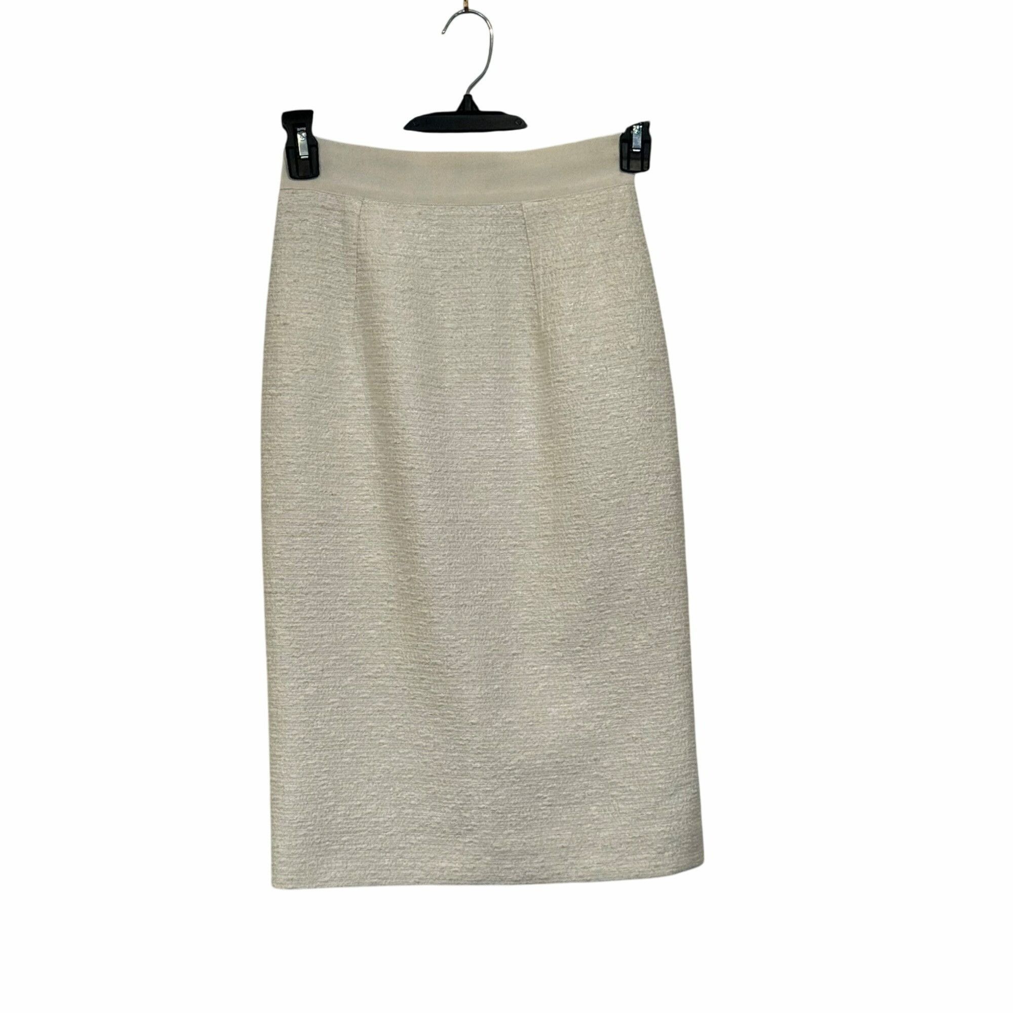 ✨Giambattista Valli Sz 4 / S US Cream Textured Pencil Skirt