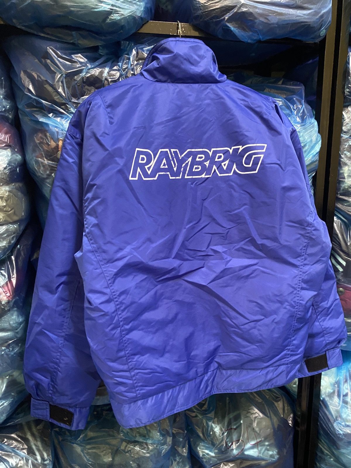 Vintage Raybrig Racing Blue Motorsports Nylon Jacket Size US L / EU 52-54 / 3 - 11 Thumbnail