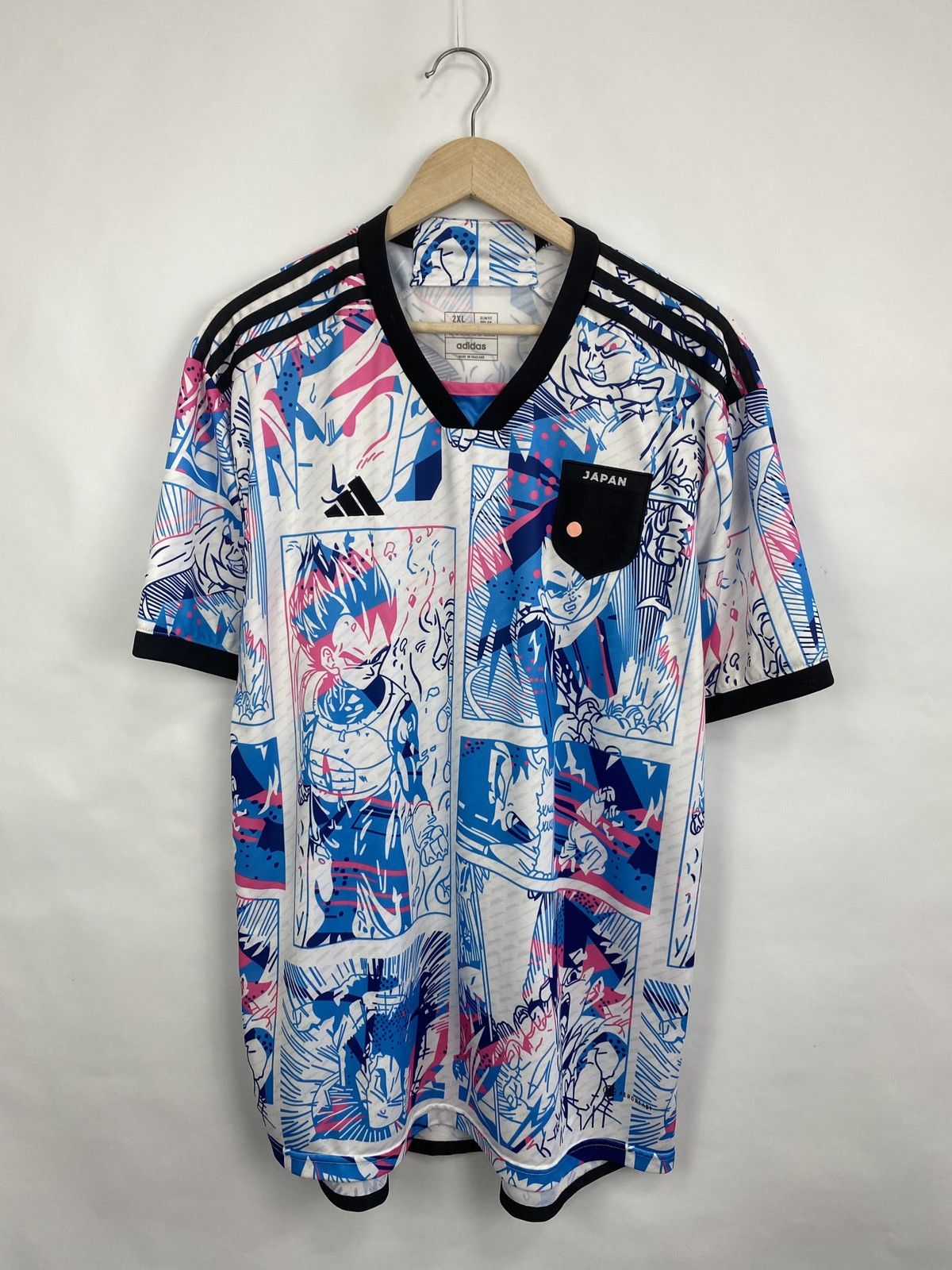 Adidas 🇯🇵 Adidas 2023 Japan JFA Dragon Ball Goku Jersey Y2K Rare Size US XXL / EU 58 / 5 - 3 Thumbnail