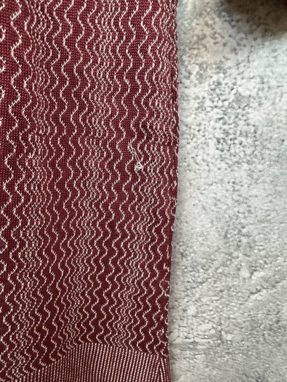 Prada Prada Knit Sheer Maxi Dress Burgundy Zigzag Pattern Italy Size L / US 10 / IT 46 - 15 Thumbnail