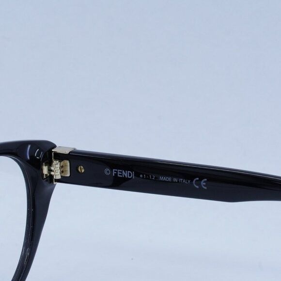 Fendi Fendi FE50020I 001 Eyeglasses Shiny Black 53mm Cat Eye Frame Size ONE SIZE - 7 Thumbnail