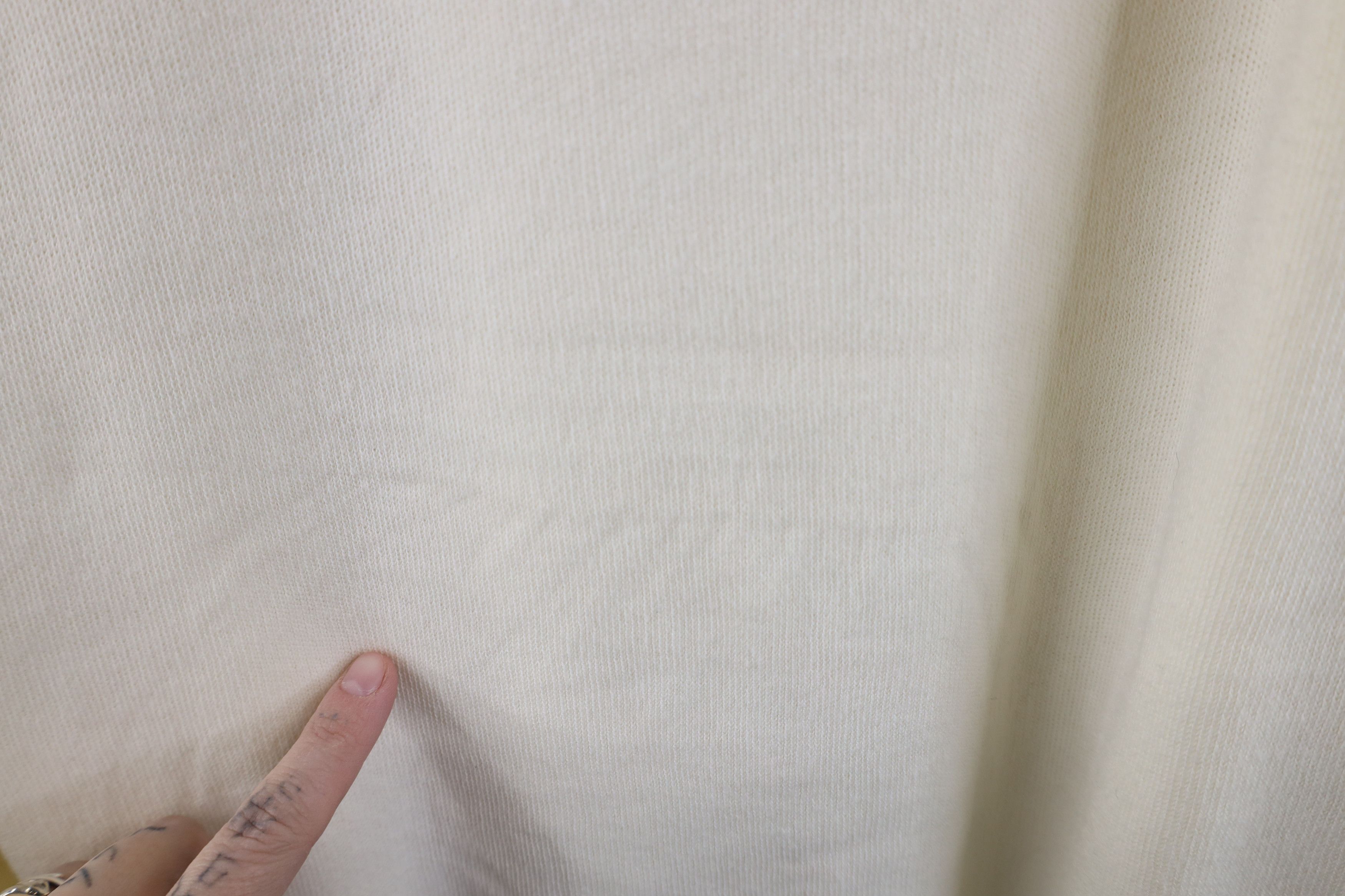 Vintage Vintage 90s Streetwear Lightweight Knit Sweater Cream USA Size XXL / US 16-18 / IT 52-54 - 4 Thumbnail