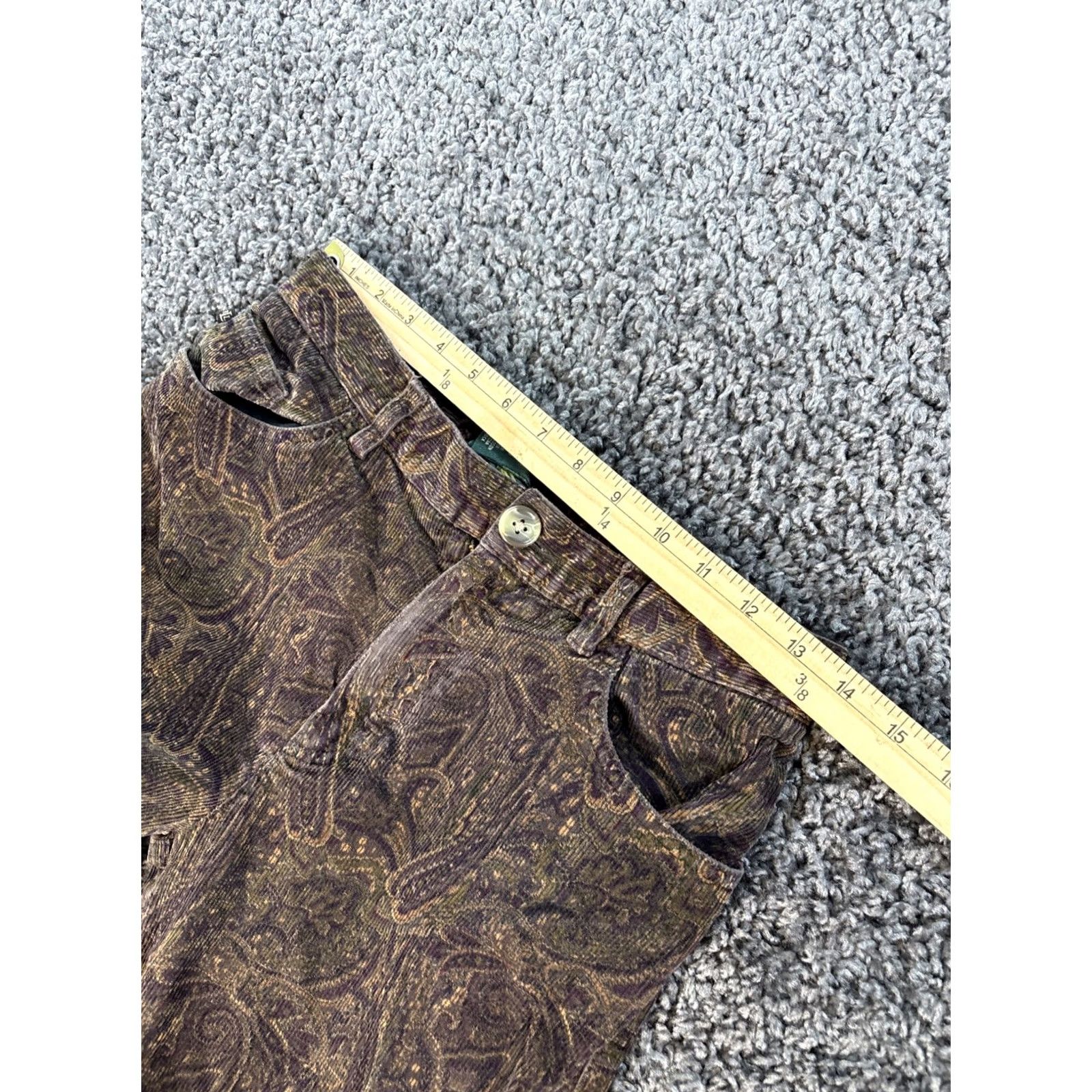 Ralph Lauren VINTAGE Lauren Ralph Lauren Jeans Co Women’s Pants Corduroy 28x27 Paisley Floral Blue Size 28" / US 6 / IT 42 - 4 Thumbnail