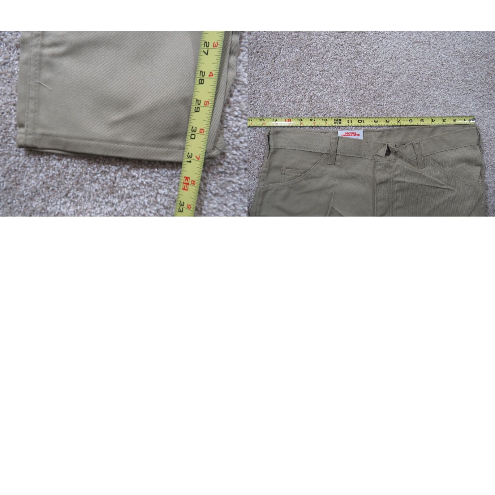 Dickies Dickies Men’s Twill Pants Khaki Straight 35X31 Work Flat Front Regular Waist Beige Cotton Polyester Size US 35 - 8 Thumbnail