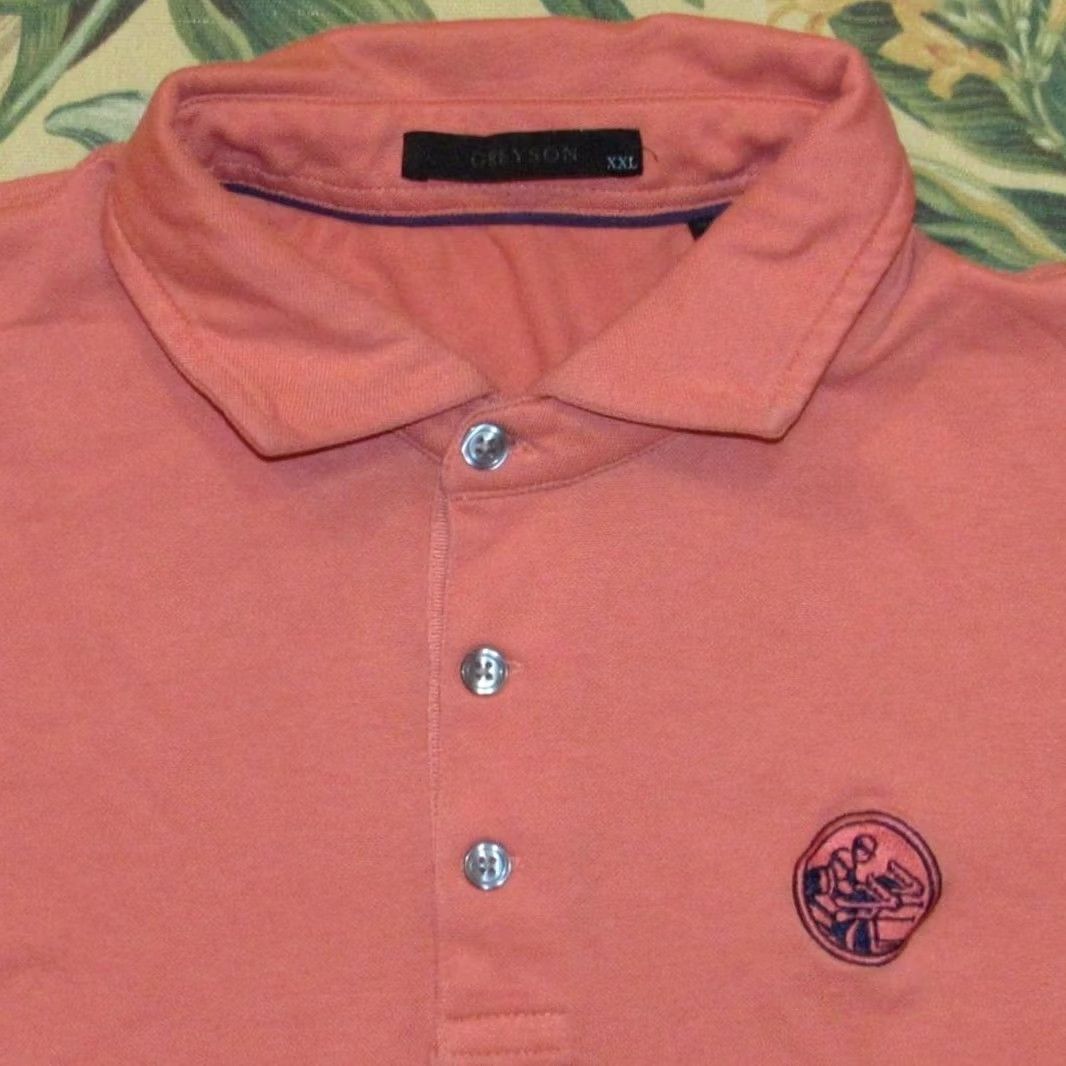 Vintage GREYSON Orange Short Sleeve Golf Shirt Polo Invitational XXL Mens Size US XXL / EU 58 / 5 - 2 Thumbnail