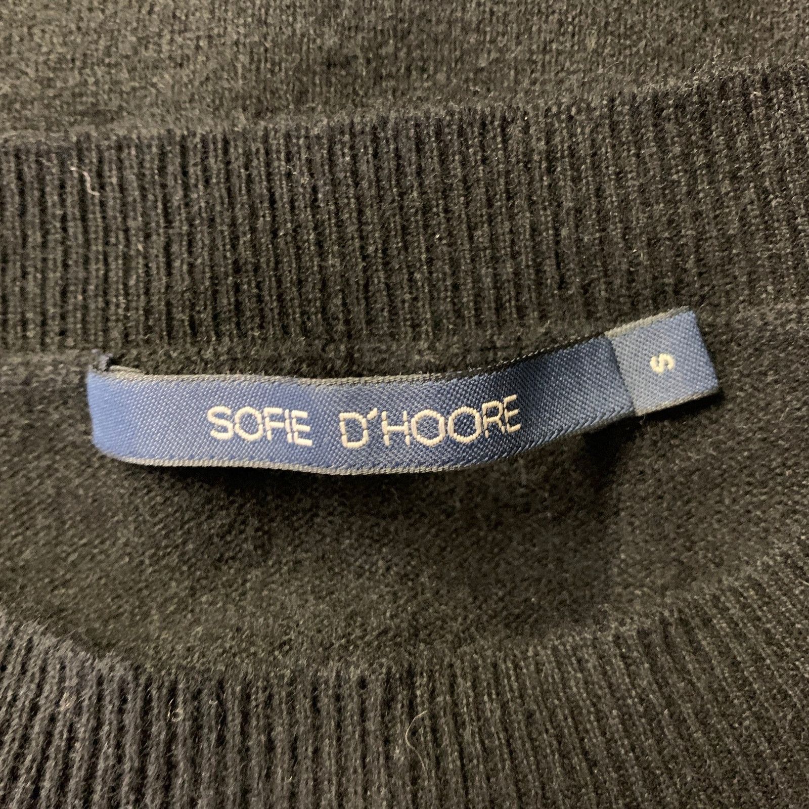 SOFIE D'HOORE SOFIE D'HOORE Size S Black Wool Cashmere Crewneck Sweater Size S / US 4 / IT 40 - 4 Thumbnail