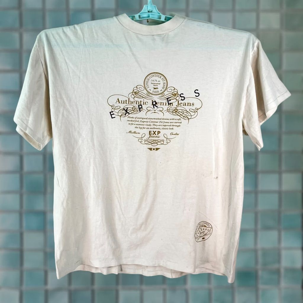 Express Express Womens Graphic White T-Shirt One Size XL Size ONE SIZE - 1 Thumbnail