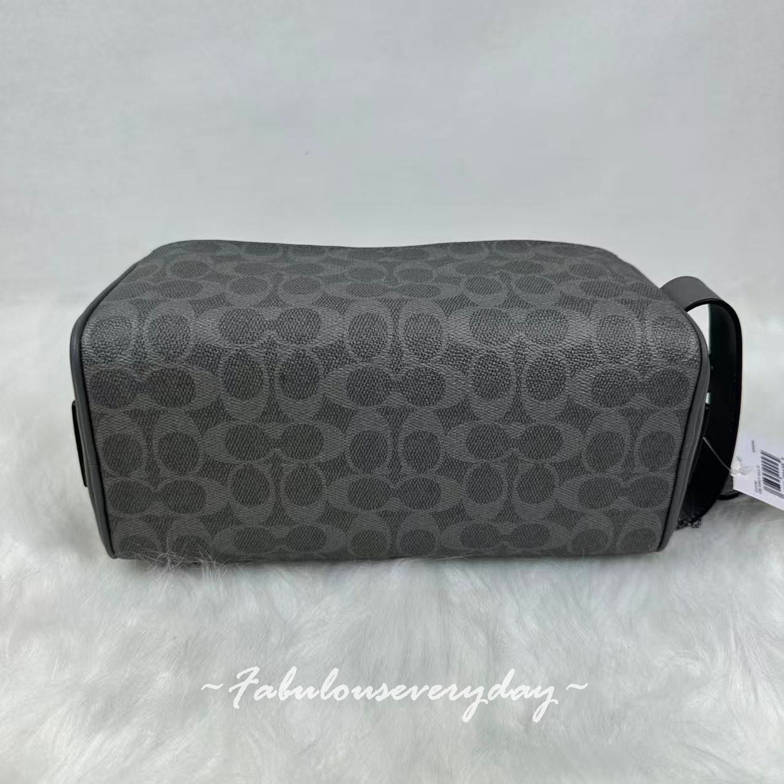 Coach Coach Men's Large Travel Kit Signature Canvas Patches Grey Size ONE SIZE - 5 Thumbnail