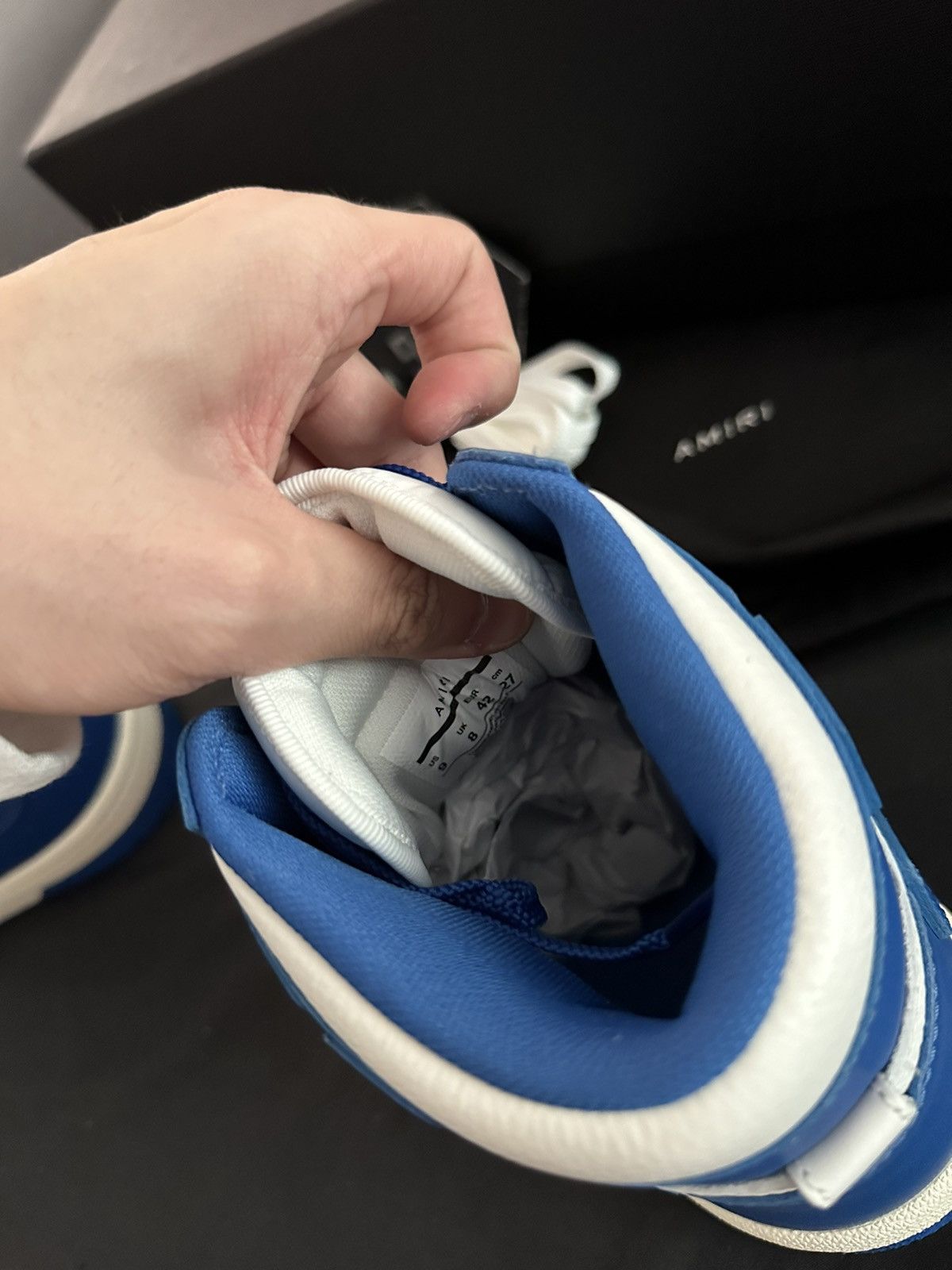 Amiri Amiri Blue Skel Hi Top Sneakers Size US 9 / EU 42 - 9 Thumbnail