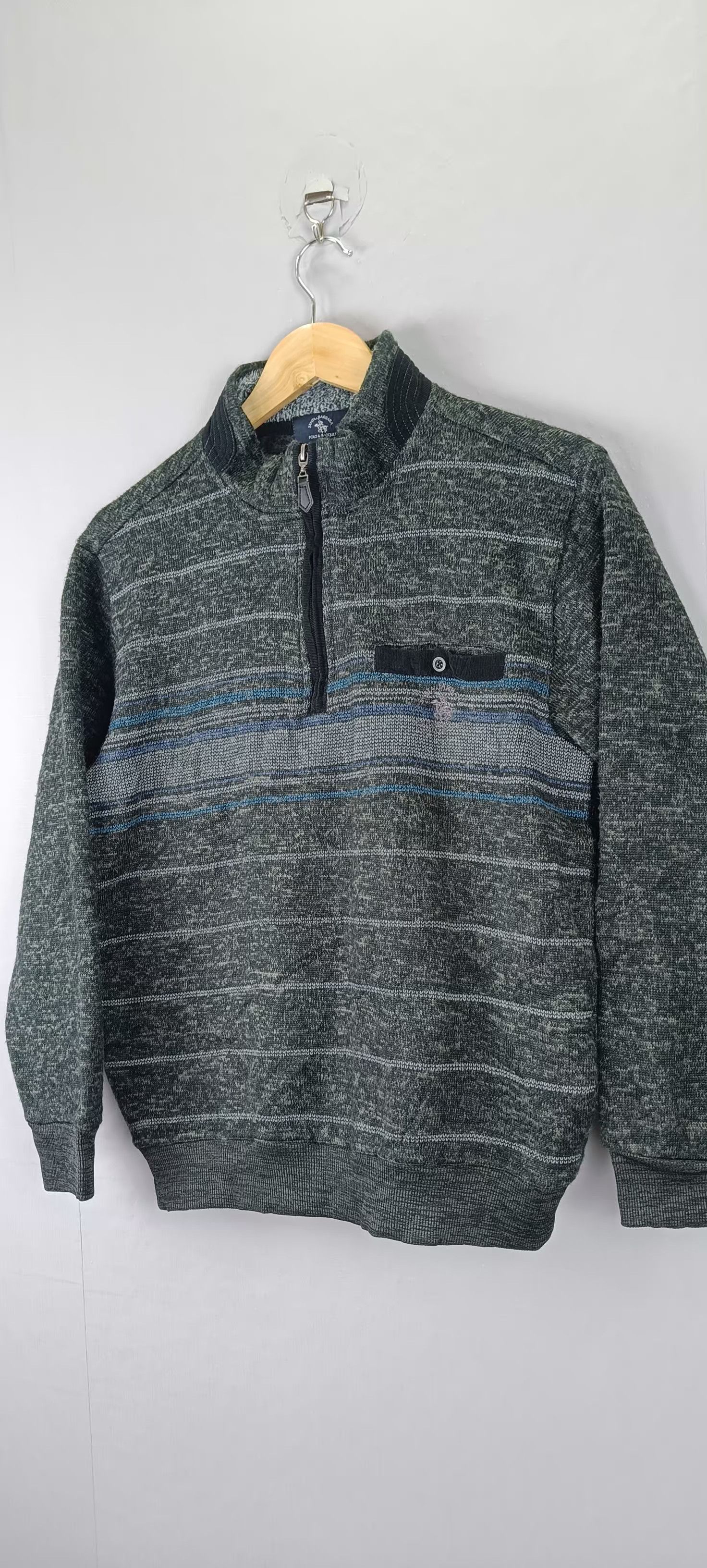 Beverly Hills Polo Club Vintage SANTA BARBARA POLO CLUB Collar Sweatshirt Size US M / EU 48-50 / 2 - 2 Thumbnail