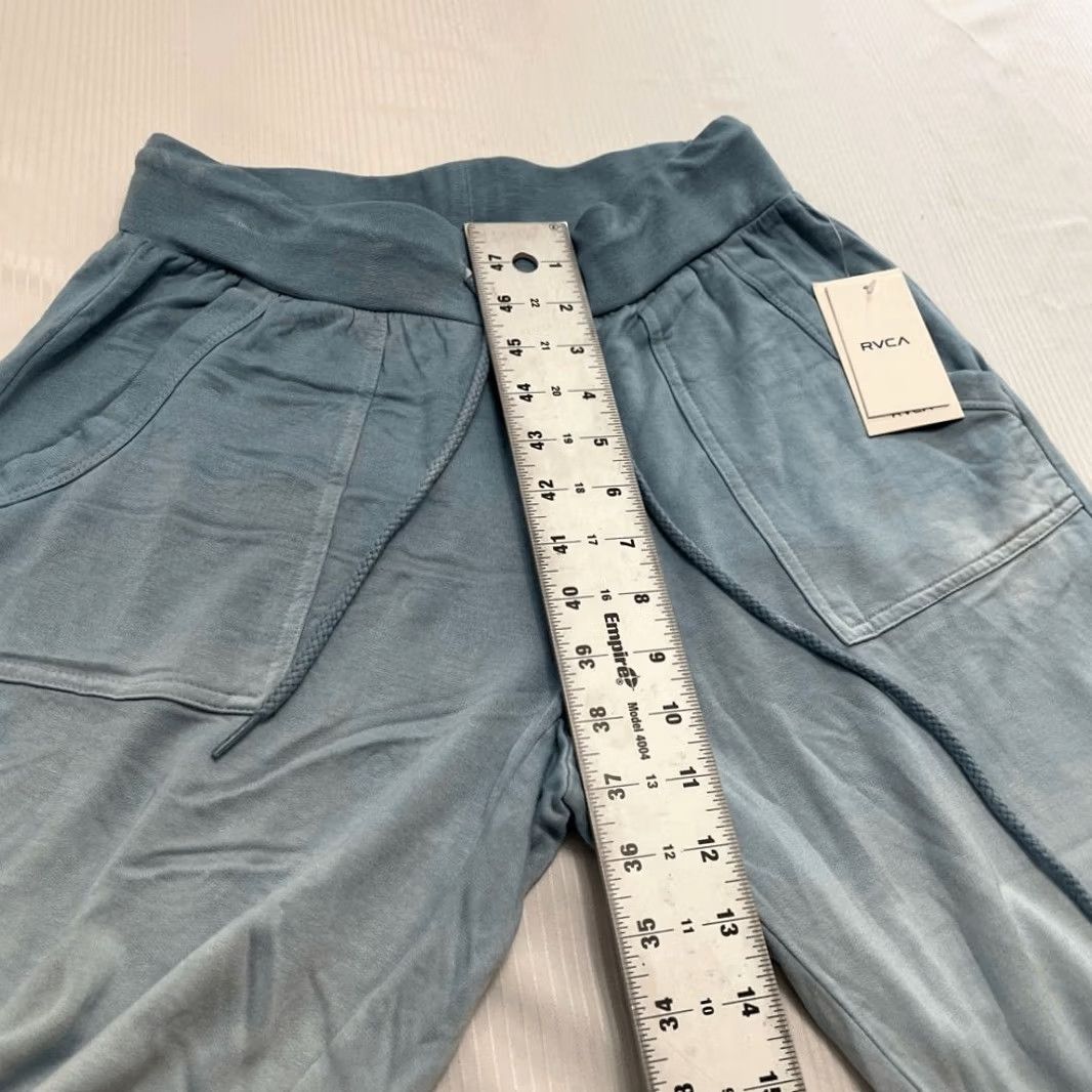 Rvca Pants Women Xs Blue Fleece Downtown Dip Dye Sunday Collection New Activewear, Women's (Size 26) — image 6 of 6