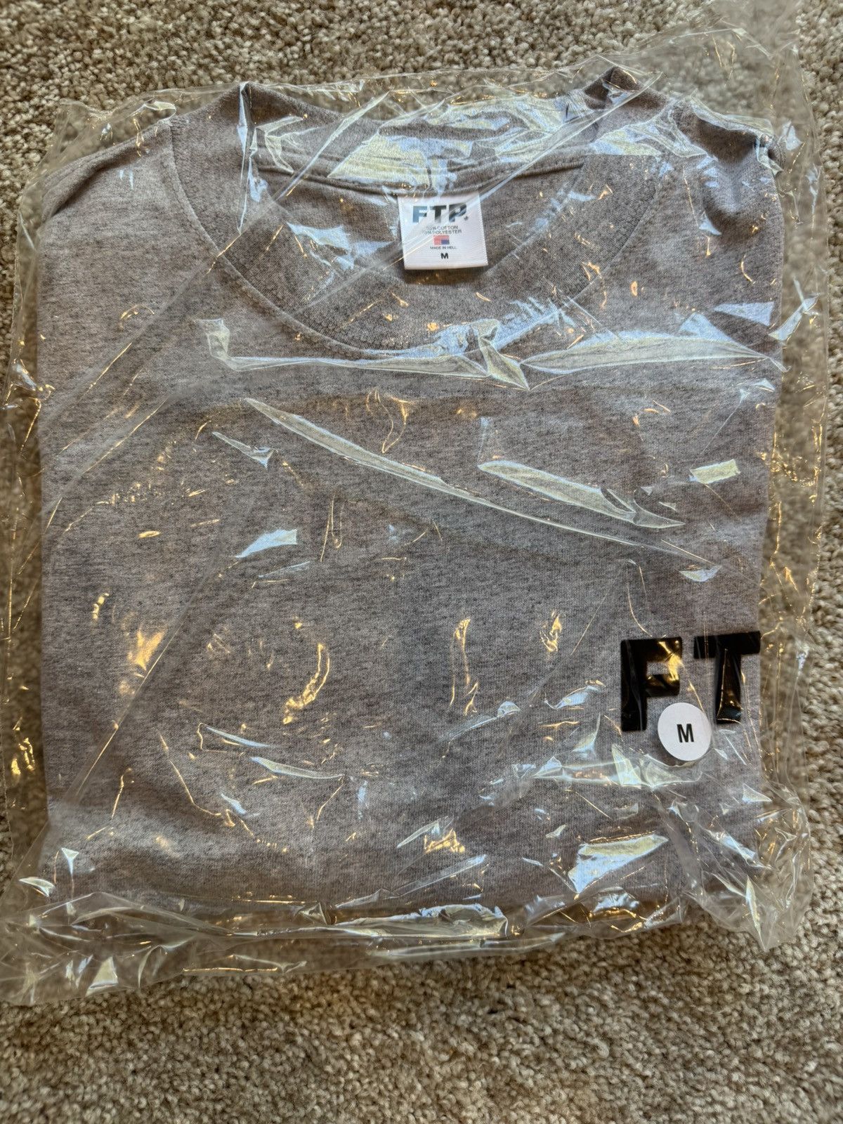 Fuck The Population FTP FLOCKED LOGO TEE (HEATHER GRAY) Size US M / EU 48-50 / 2 - 1 Thumbnail