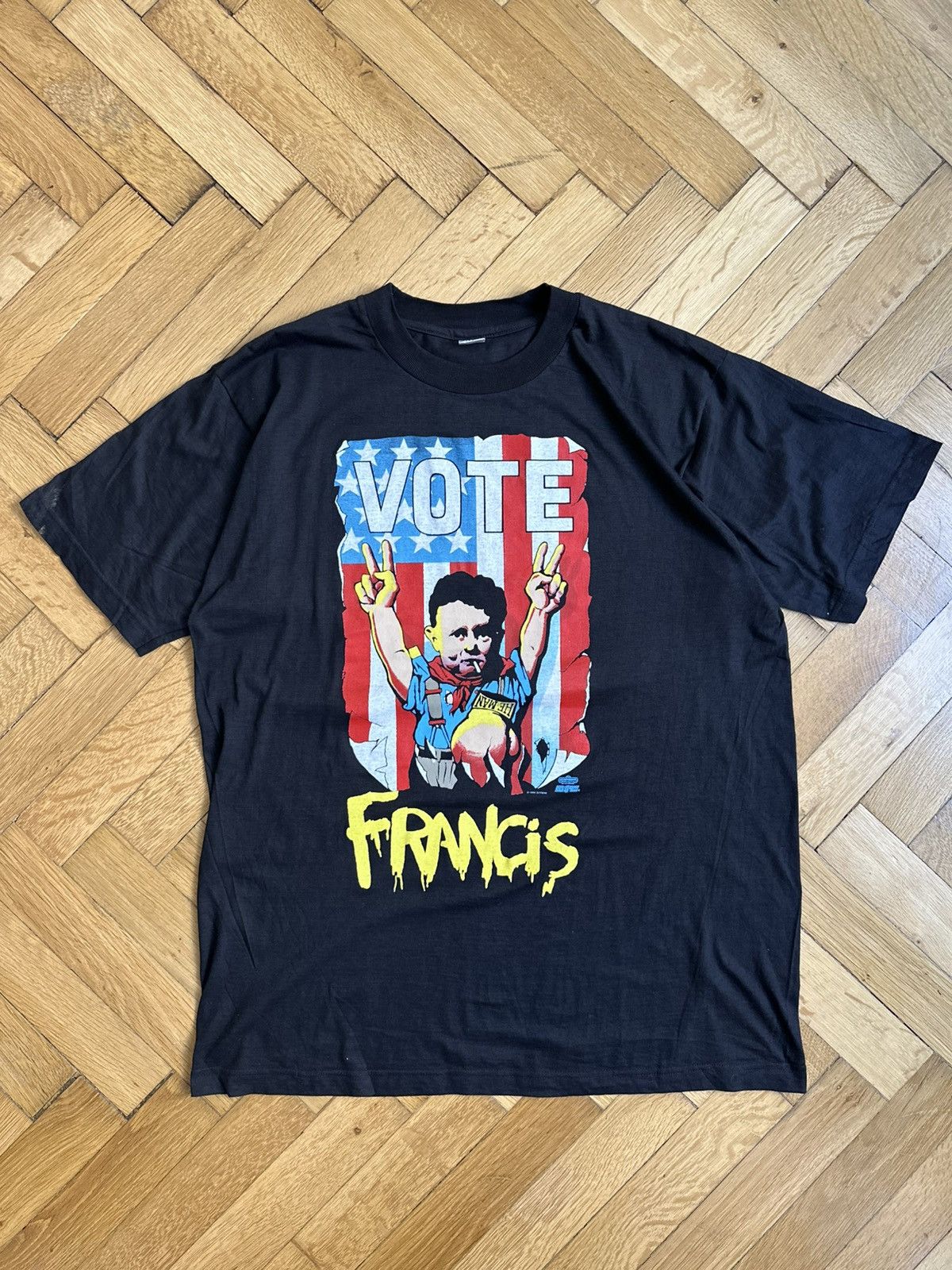 Vintage Extreme Vote Francis Vintage 1992 Rock Band Tour T-Shirt Size US XL / EU 56 / 4 - 1 Thumbnail
