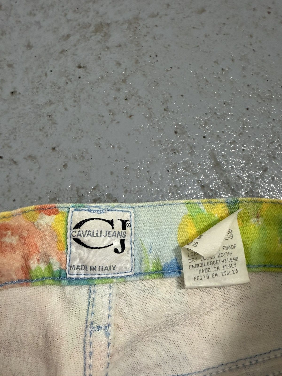 Just Cavalli Vintage Cavalli Jeans Rainbow Overprinted Jeans Size 27" / US 4 / IT 40 - 8 Thumbnail