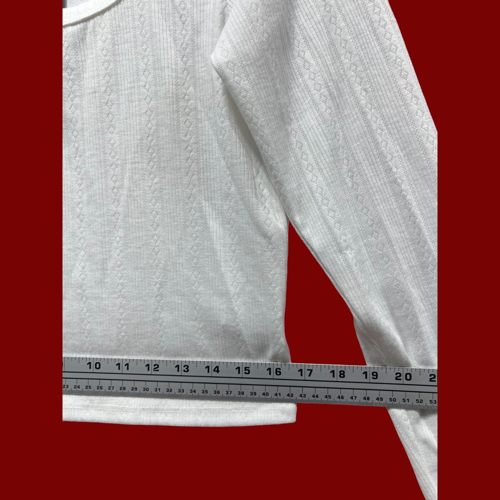 Other Wild Fable - Women's Long Sleeve Pointelle T-Shirt - White - Size XL / US 12-14 / IT 48-50 - 5 Thumbnail