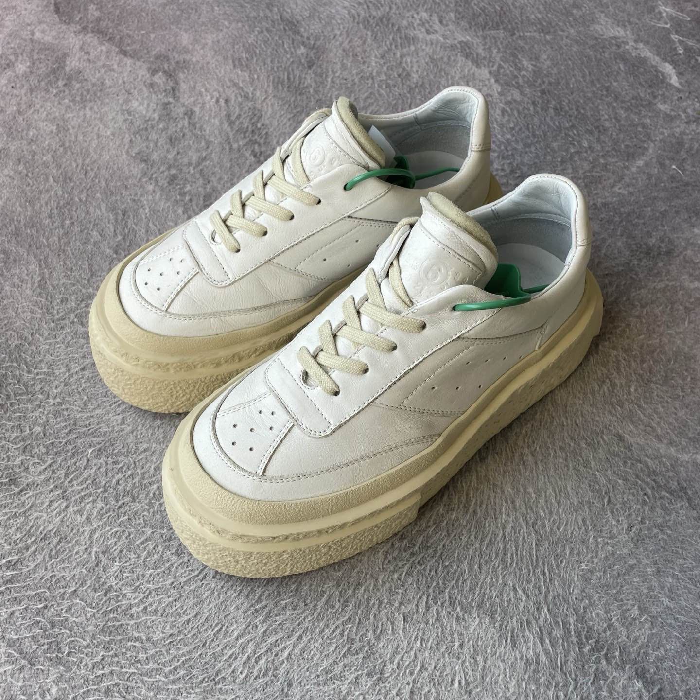 MM6 MM6 Maison Margiela Leather Platform Sneakers Size 38.5 Size US 8.5 / IT 38.5 - 1 Thumbnail